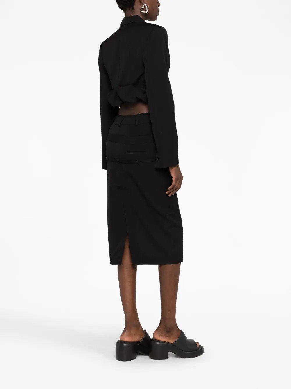 Jacquemus o1mle0325 La Veste Croissant Cropped Blazer in Black Size M / US 6-8 / IT 42-44 - 6 Thumbnail
