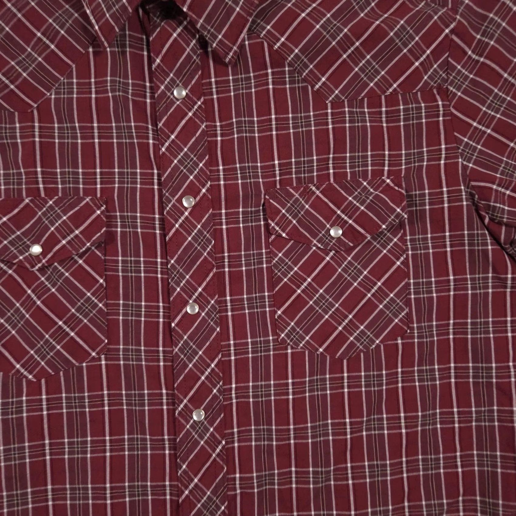 Wrangler VINTAGE Wrangler Shirt Mens L Red Plaid Western Pearl Snap Long Sleeve Cowboy Mens Size US L / EU 52-54 / 3 - 4 Thumbnail