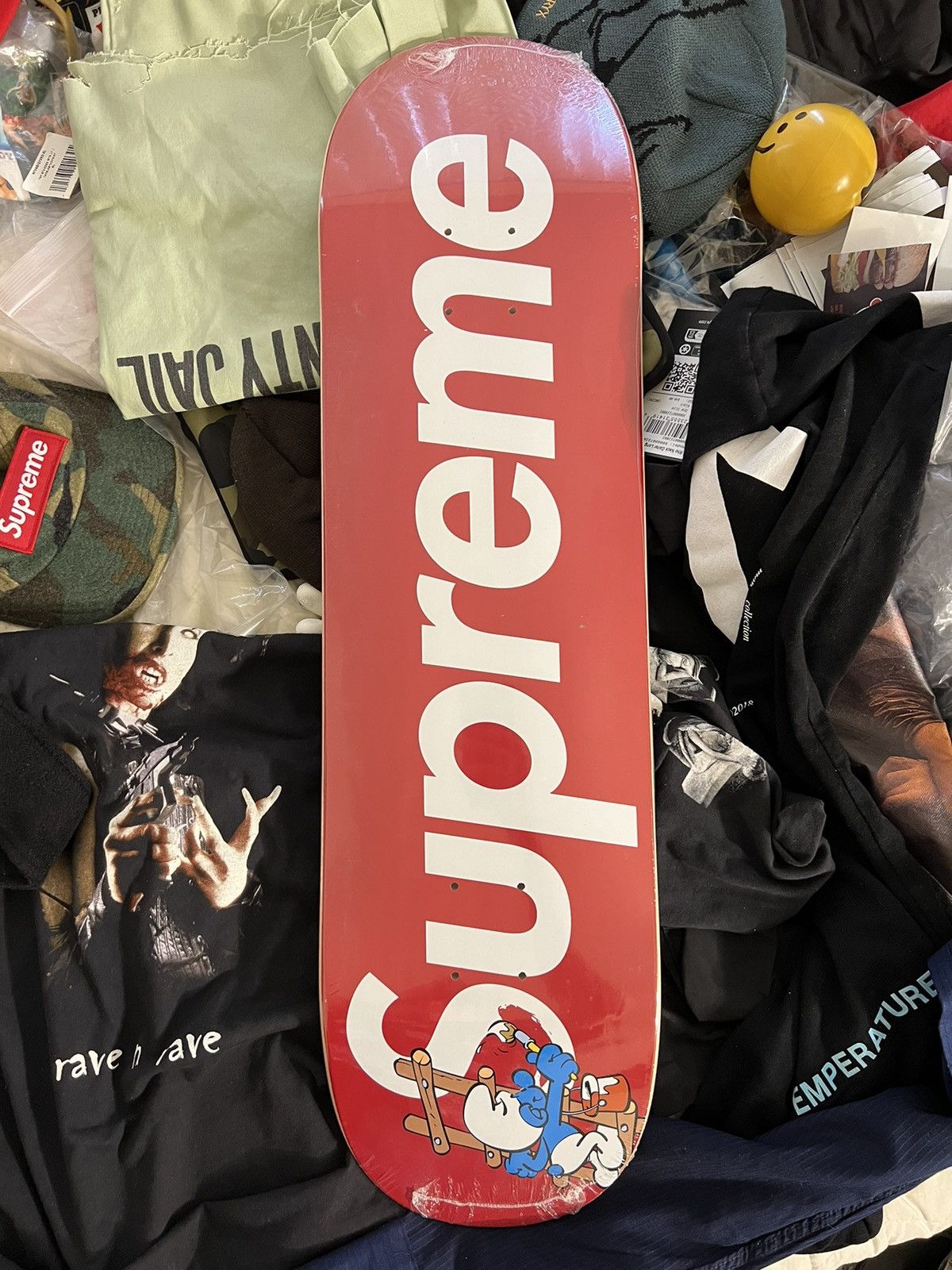 Supreme Supreme smurfs skateboard deck    | Grailed