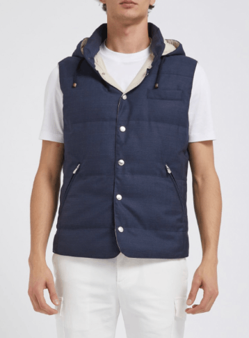 Brunello Cucinelli Wr Padded Vest in Dark Blue Size US L / EU 52-54 / 3 - 1 Preview