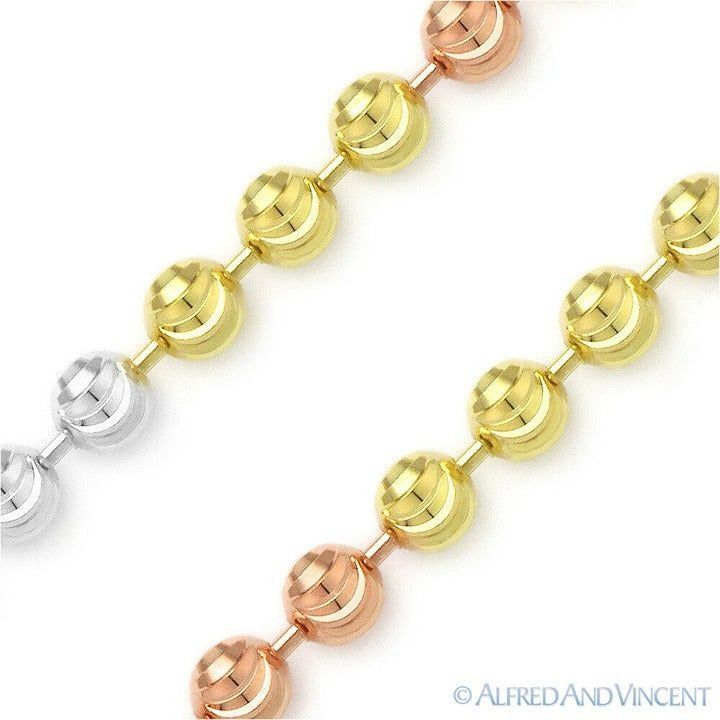 Other Moon-Cut Ball Bead Link Chain Bracelet in Tri-Tone Size ONE SIZE - 2 Thumbnail