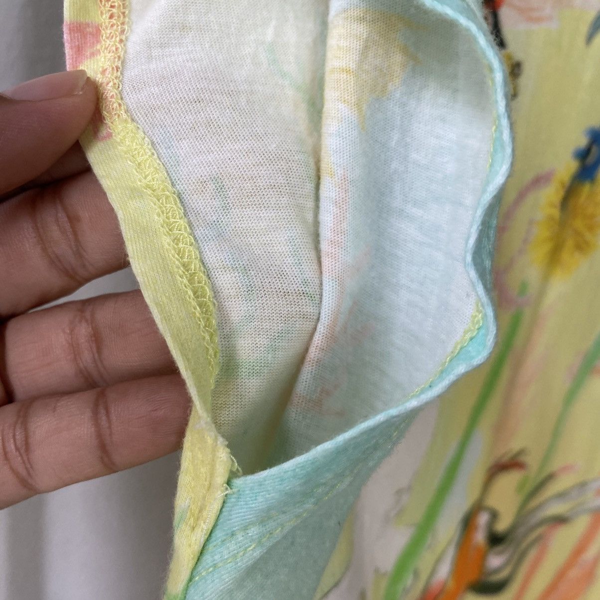 Tsumori Chisato TSUMORI CHISATO Yellow Ocean Print Short Sleeve Blouse Size XS / US 0-2 / IT 36-38 - 4 Thumbnail