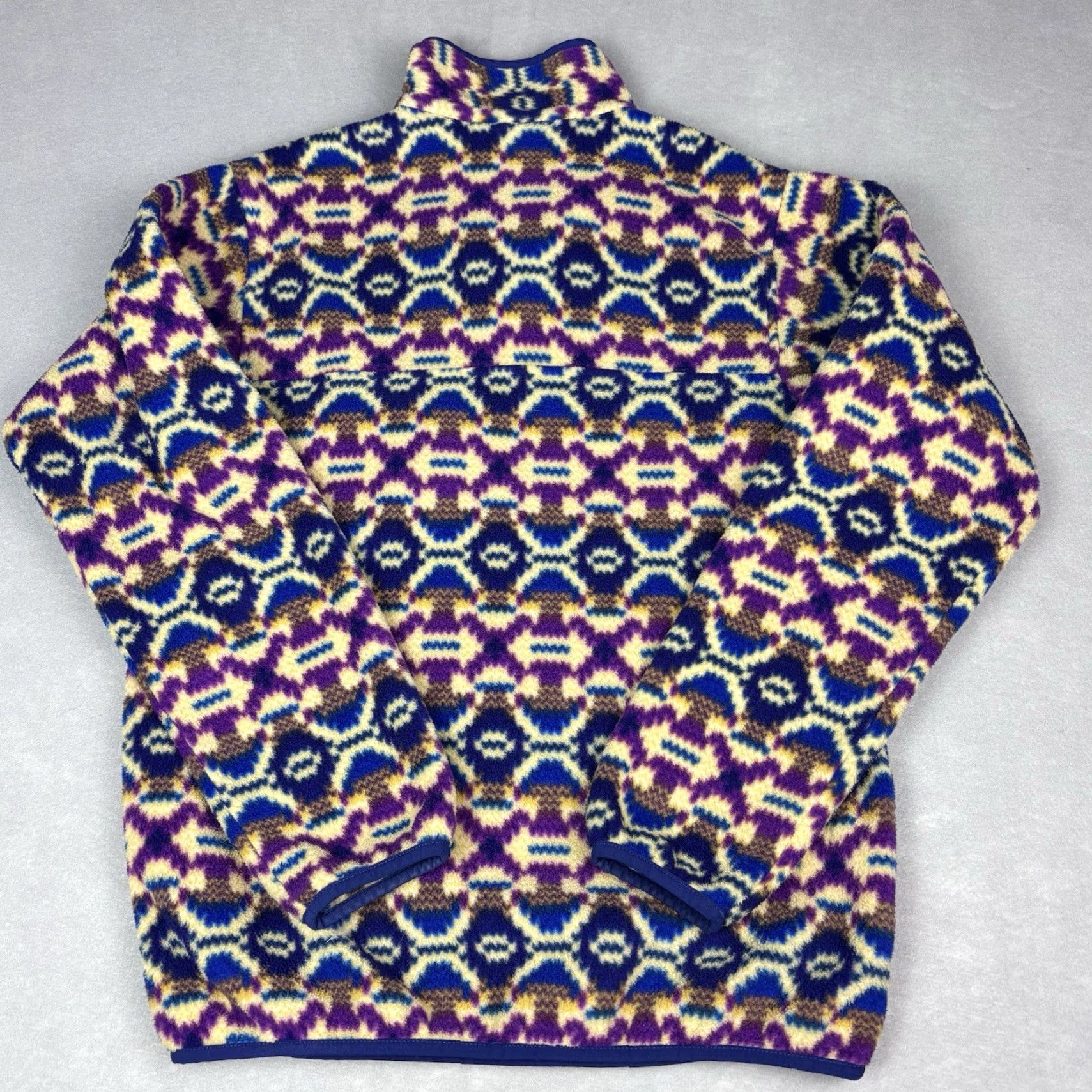 Patagonia Patagonia Synchilla Women's Lightweight Purple Fleece Pullover 1/4 Snap Jacket XS Regular Geometric Pattern Size XS / US 0-2 / IT 36-38 - 8 Thumbnail