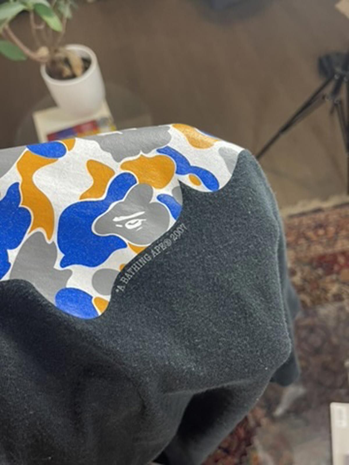Bape Bape - Black BAPECAMO T-Shirt with Blue Size US L / EU 52-54 / 3 - 6 Thumbnail