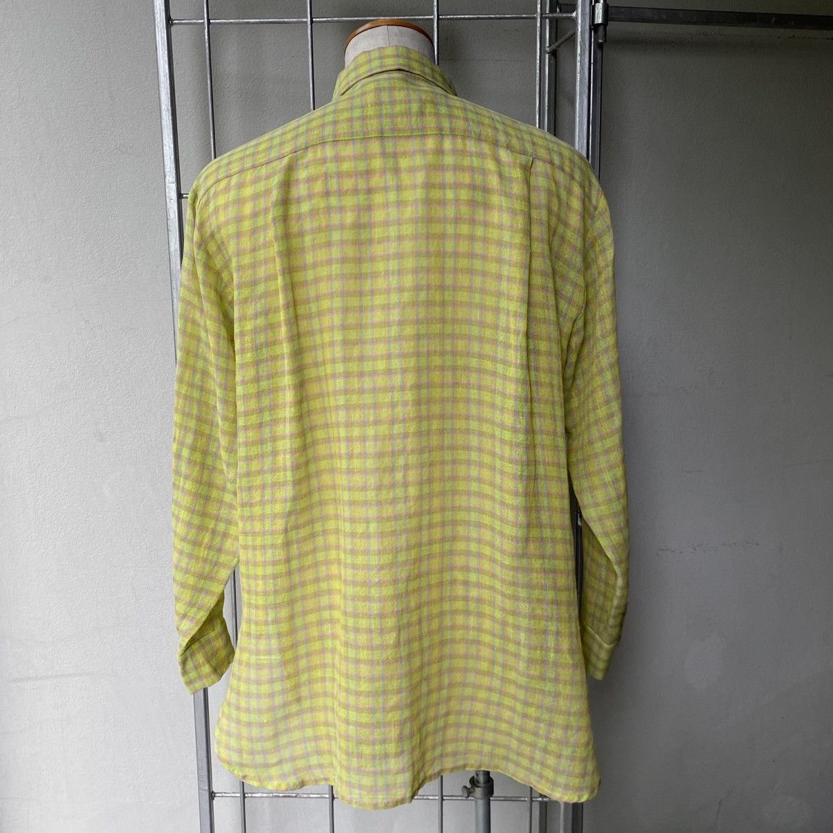 Chloe Chloe Yellow Green Plaid Button-Up Shirt Size M / US 6-8 / IT 42-44 - 23 Thumbnail