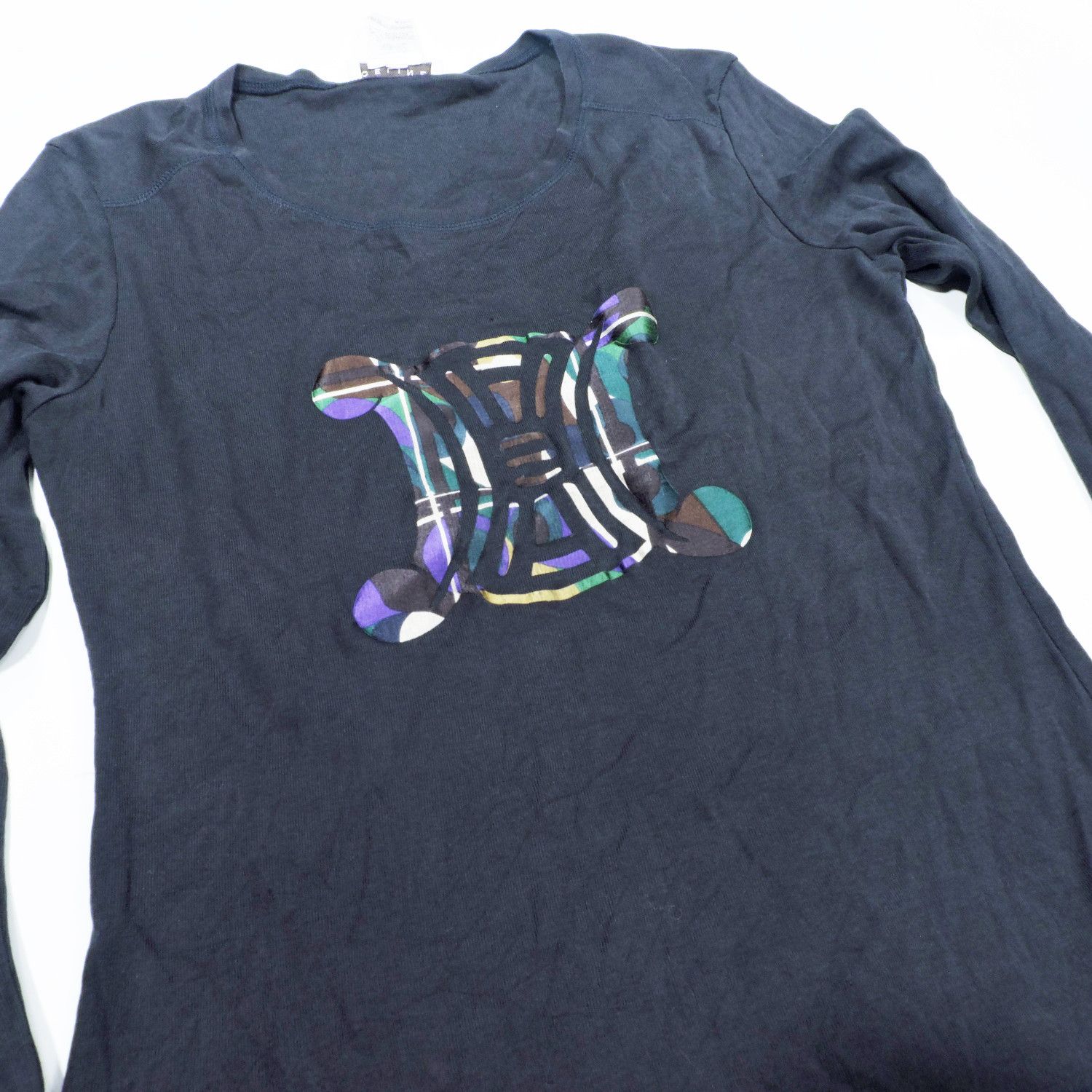 Celine CELINE MULTICOLOUR BIG LOGO LONG SLEEVE T-SHIRT Size L / US 10 / IT 46 - 4 Thumbnail