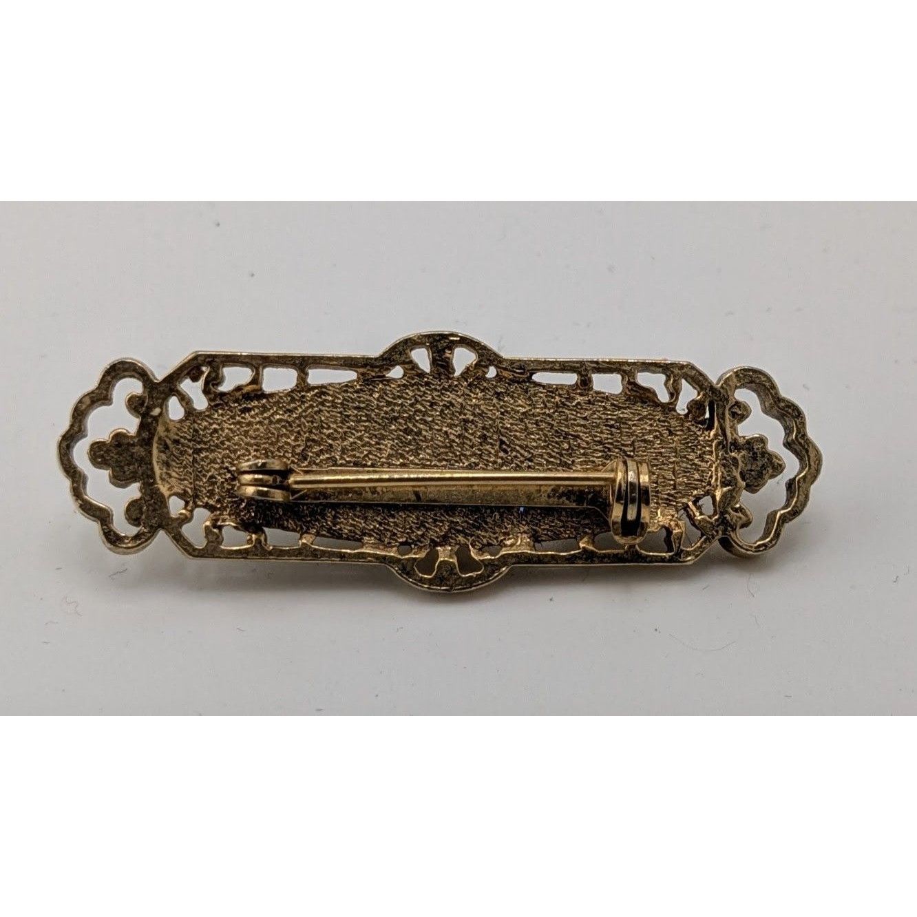 Other Vintage Victorian Style Gold-Tone Filigree Floral Brooch Wit Size ONE SIZE - 4 Thumbnail