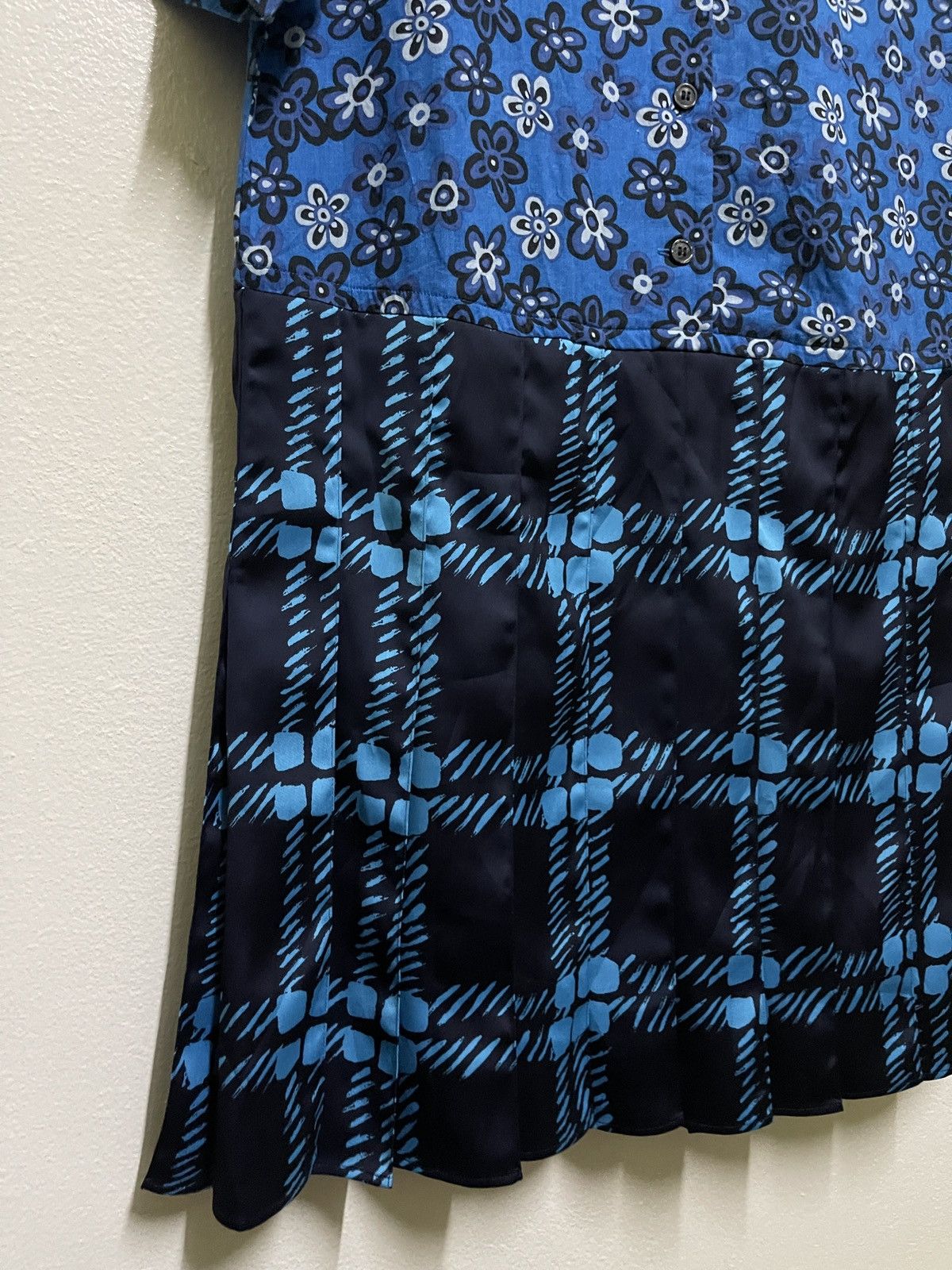 Marni × Uniqlo Uniqlo Marni Open Collar Short Sleeve Pleated Dress Size S / US 4 / IT 40 - 3 Thumbnail