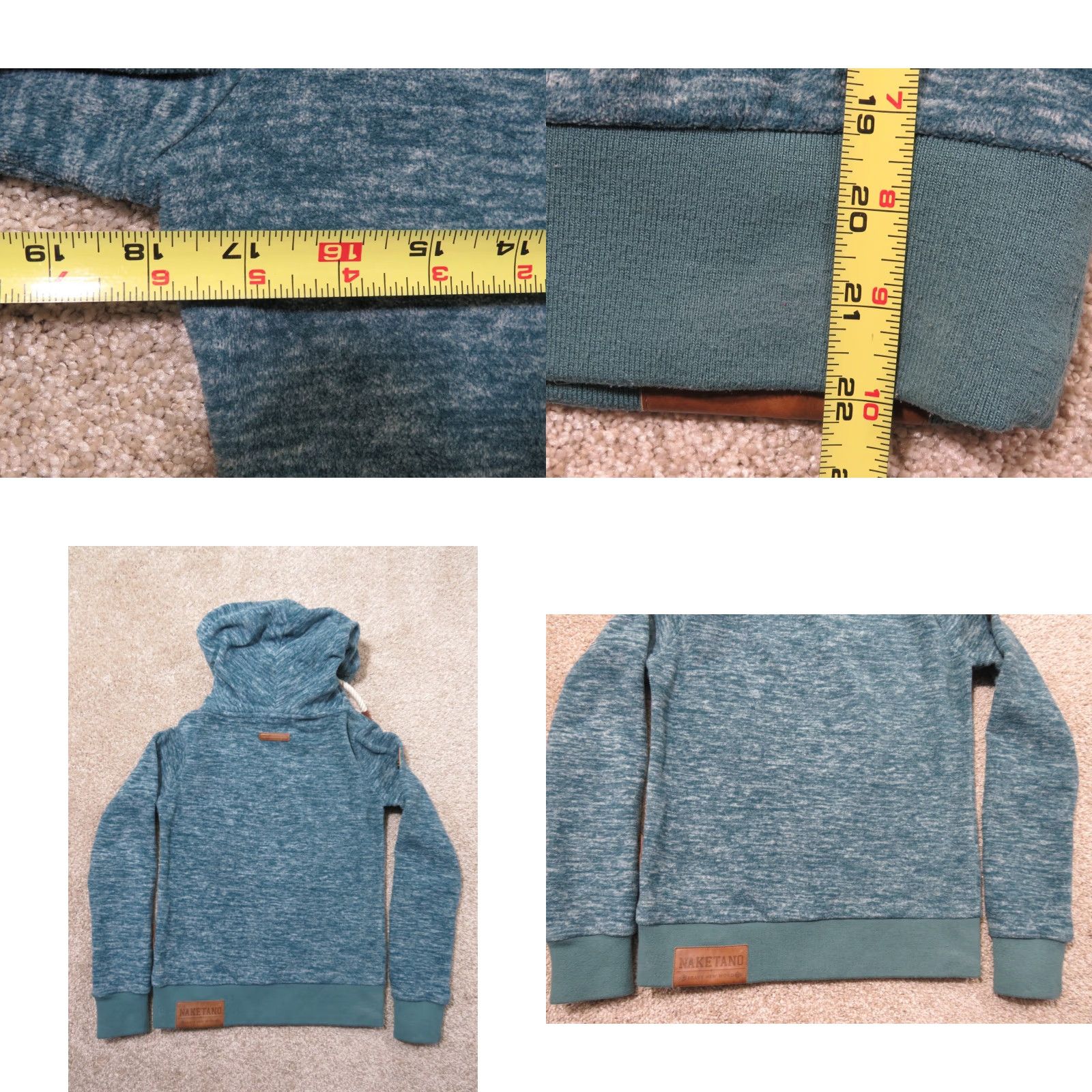 Vintage Naketano Brave New World Women's Long Sleeve Hoodie Pullover Sweatshirt XS Green Cowl Neck Logo Likelihood: Regular Fit, Hooded, Machine Washable Size XS / US 0-2 / IT 36-38 - 8 Thumbnail