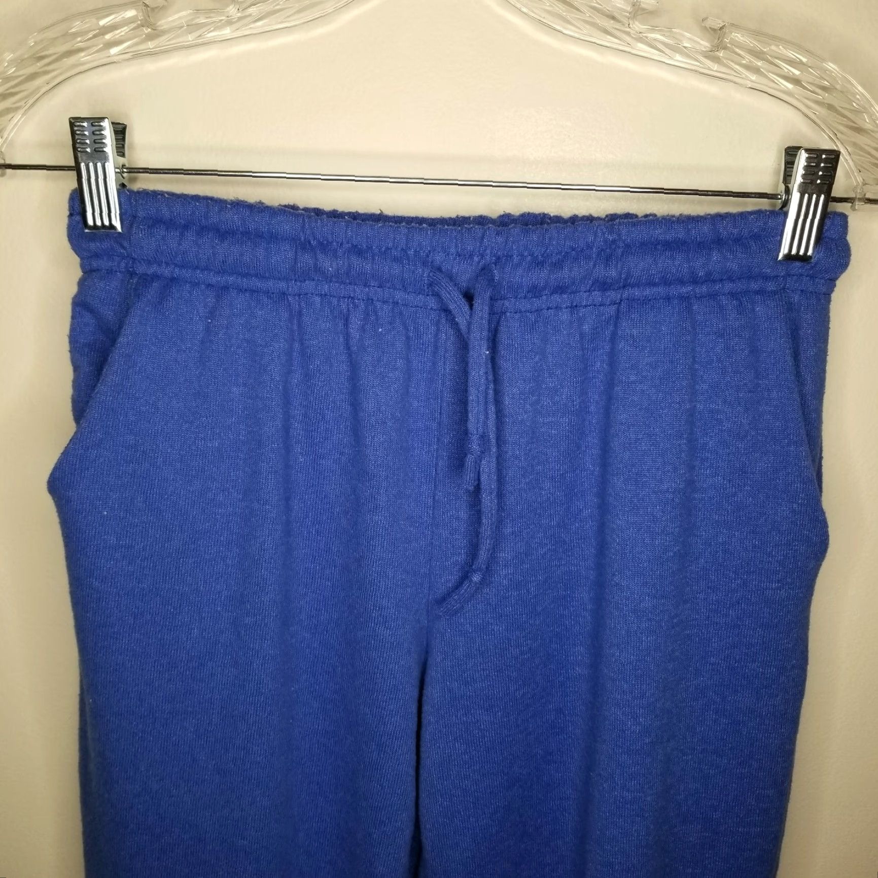 Vintage WOMENS Sweatpants BLUE Elastic Waist Size Small Pants Women S Size 28" / US 6 / IT 42 - 2 Thumbnail