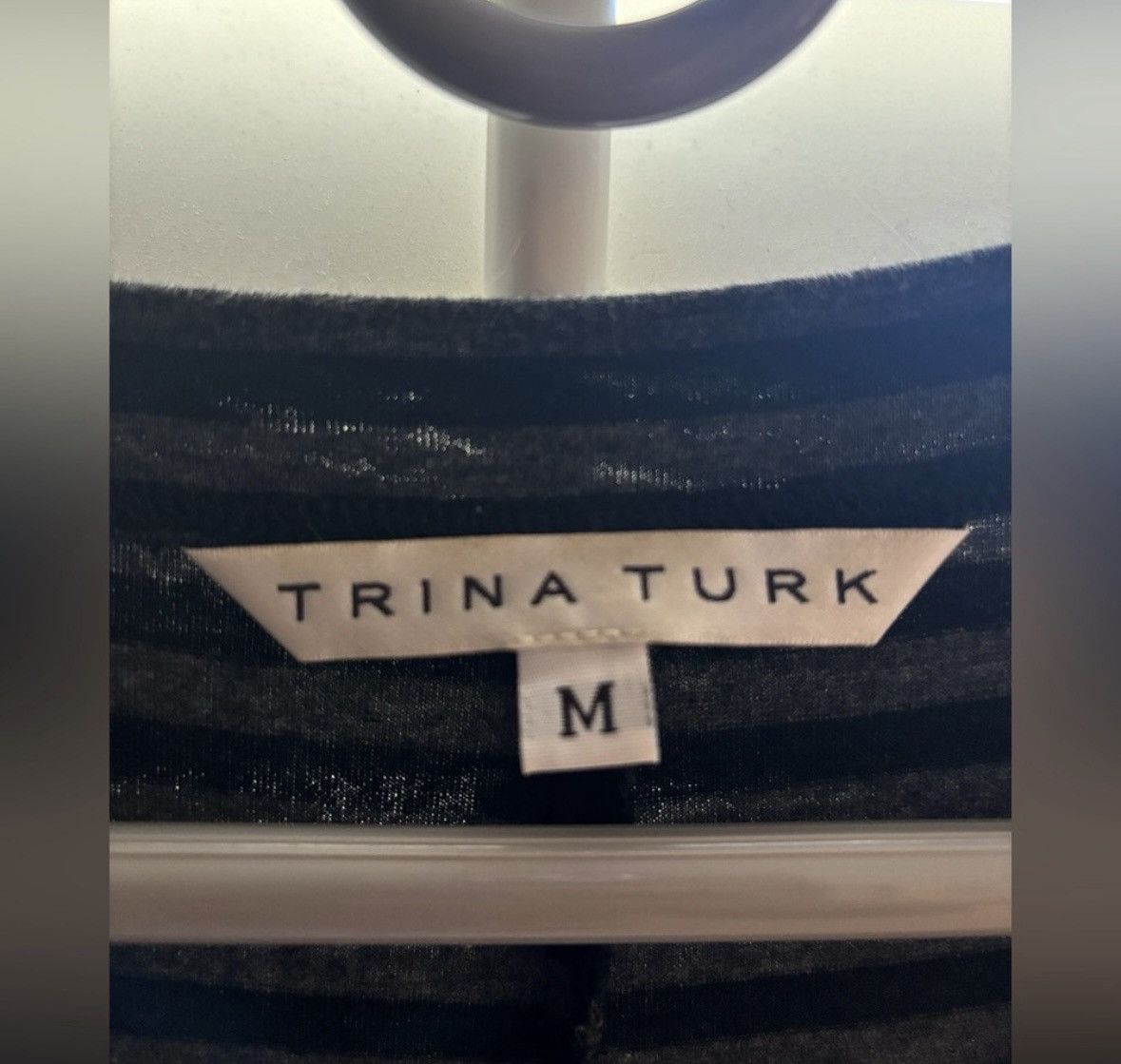 Trina Turk Trina Turk Casual Gray Stripe Dress Size Medium - EUC. Size M / US 6-8 / IT 42-44 - 2 Thumbnail