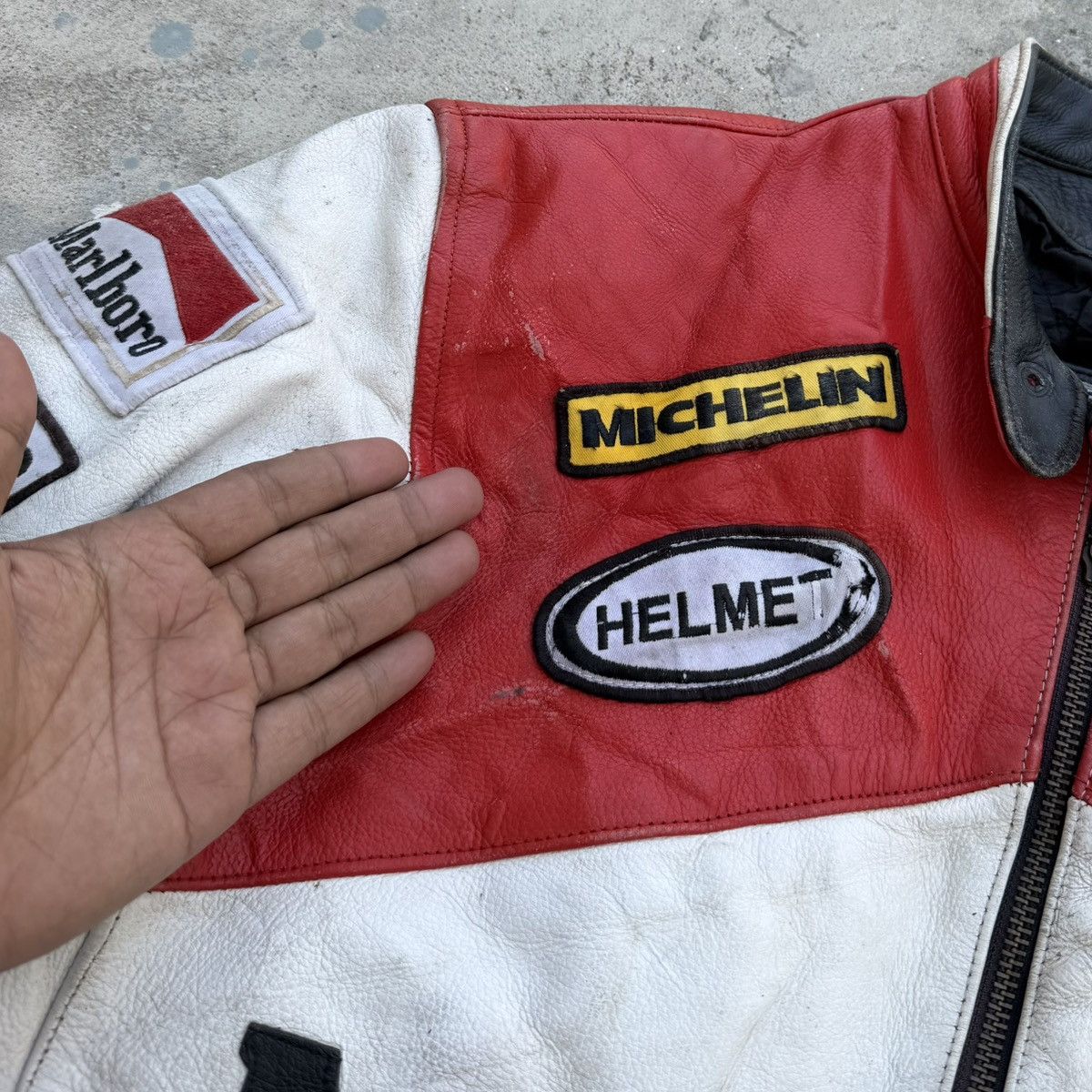 Marlboro Rare 90s Vintage Marlboro Racing Motorsport Leather Jacket Size US M / EU 48-50 / 2 - 7 Thumbnail