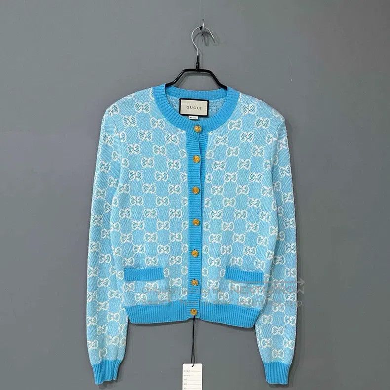 Gucci Gucci Full-print logo gold buckle cardigan coat Size XS / US 0-2 / IT 36-38 - 1 Thumbnail