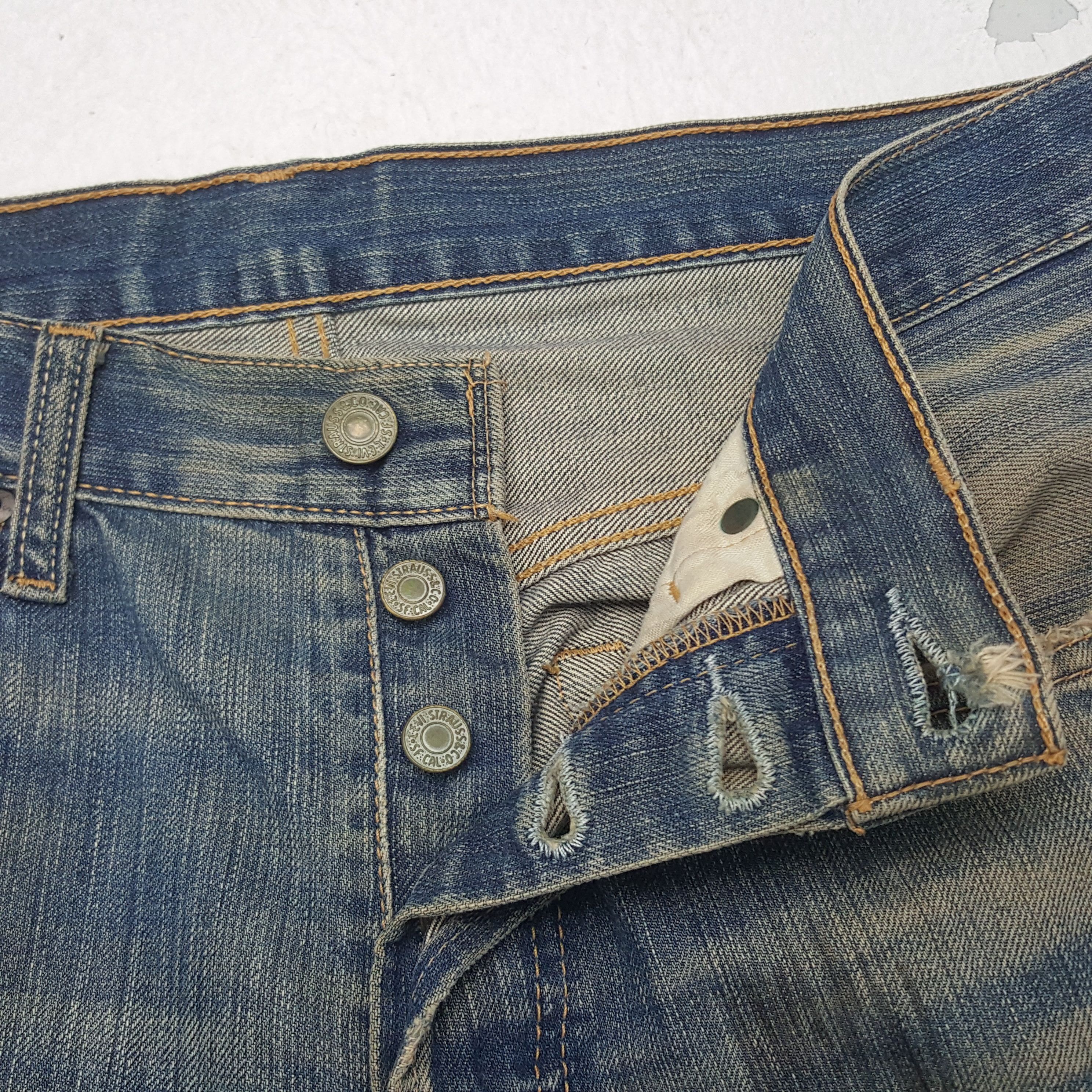 Levi's × Vintage Vintage Levi's 501 American Distressed Grunge Denim Jeans Size US 31 - 7 Thumbnail