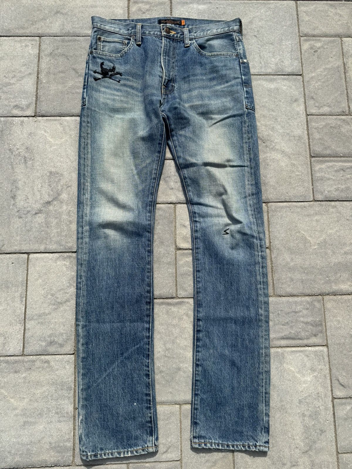 image of Aw05 Undercover Skull Denim in Blue, Men's (Size 30)