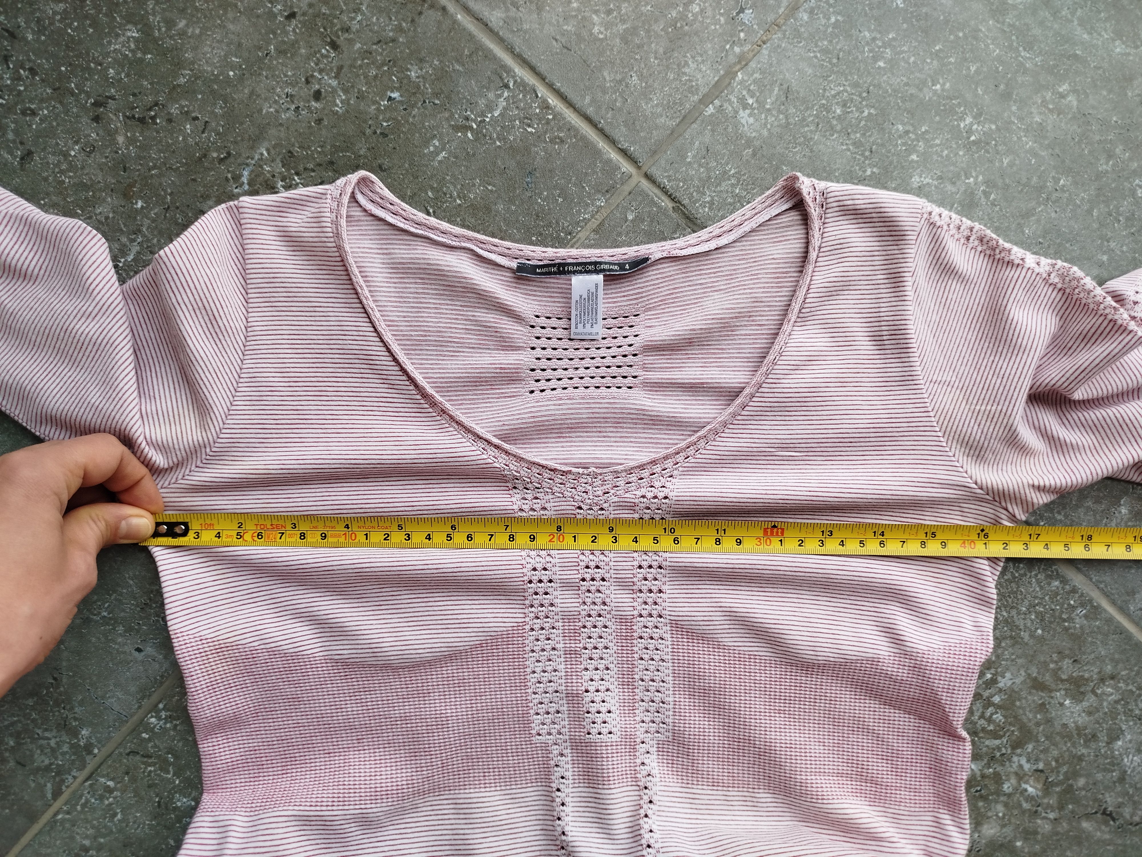 Marithe + Francois Girbaud Top Long Sleeve Striped Fitted Jersey Vintage Y2K Size 4/XL Size XL / US 12-14 / IT 48-50 - 11 Thumbnail