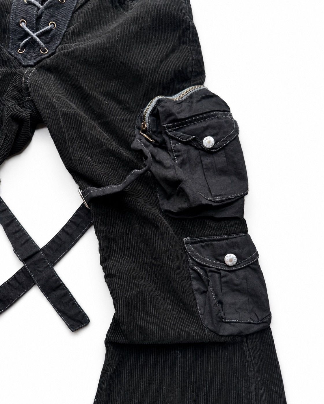 Japanese Brand Edwin Lace up flare cargo pants Size US 28 / EU 44 - 4 Thumbnail