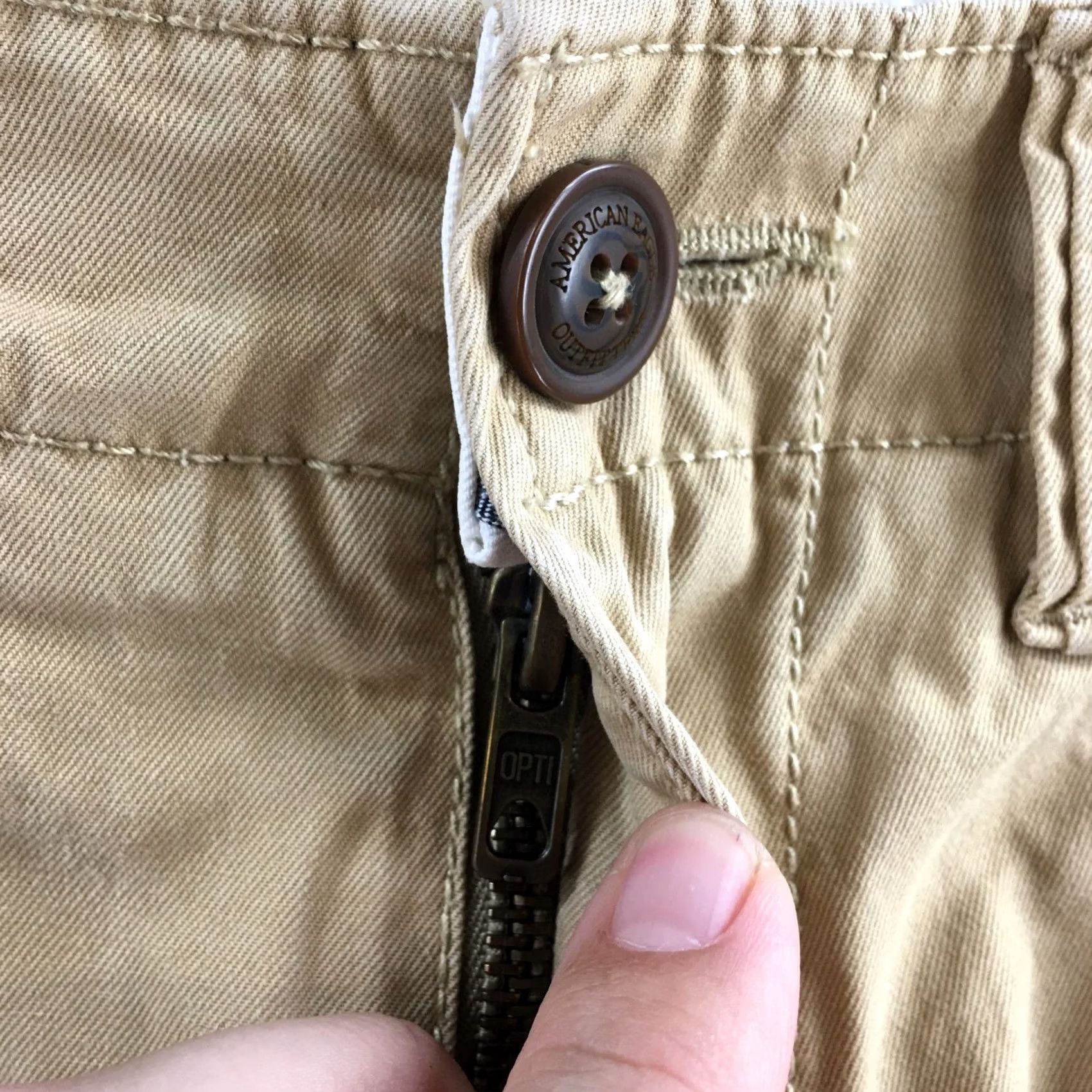 American Eagle Outfitters American Eagle Outfitters Original Straight Chino Pants Mens 28x32 Beige Cotton - Vintage Size US 28 / EU 44 - 5 Thumbnail