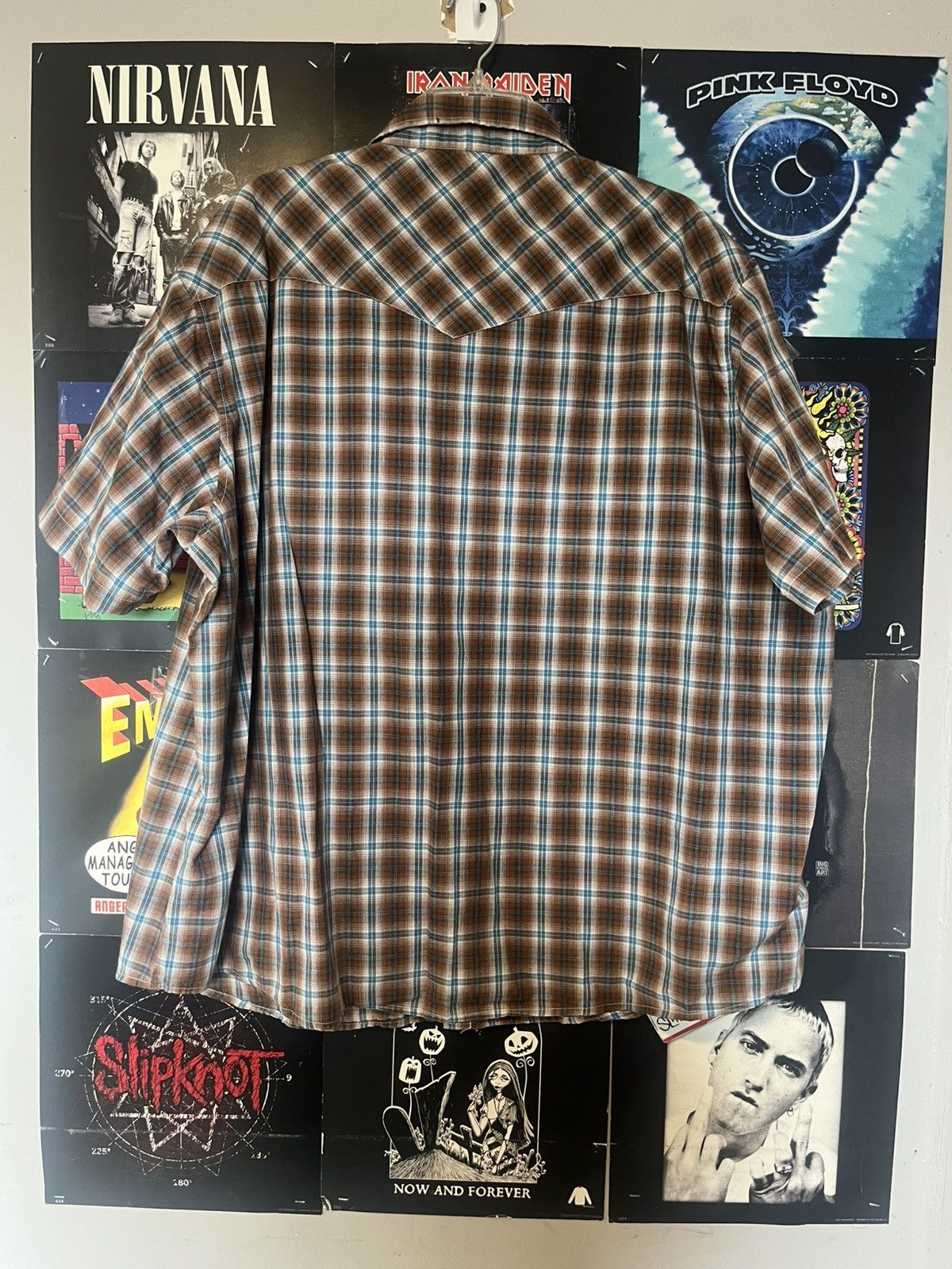 Wrangler Y2K 2000’s Wrangler western plaid Pearl Snap Button up shirt Size US XXL / EU 58 / 5 - 7 Thumbnail