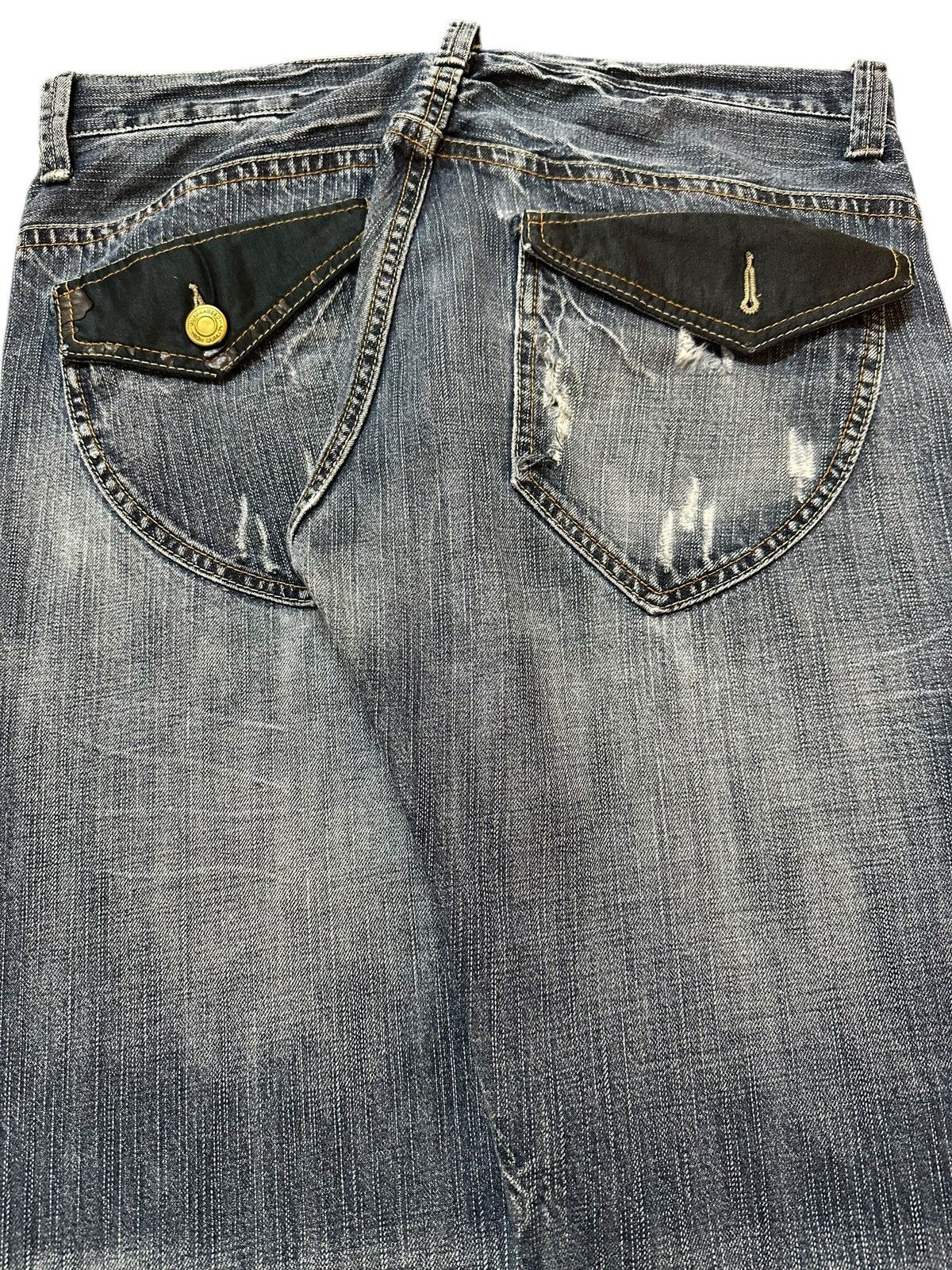 Hysteric Glamour Vintage Japanese Brand Blue Faded Wash Style Loose Jeans Size US 34 / EU 50 - 6 Thumbnail