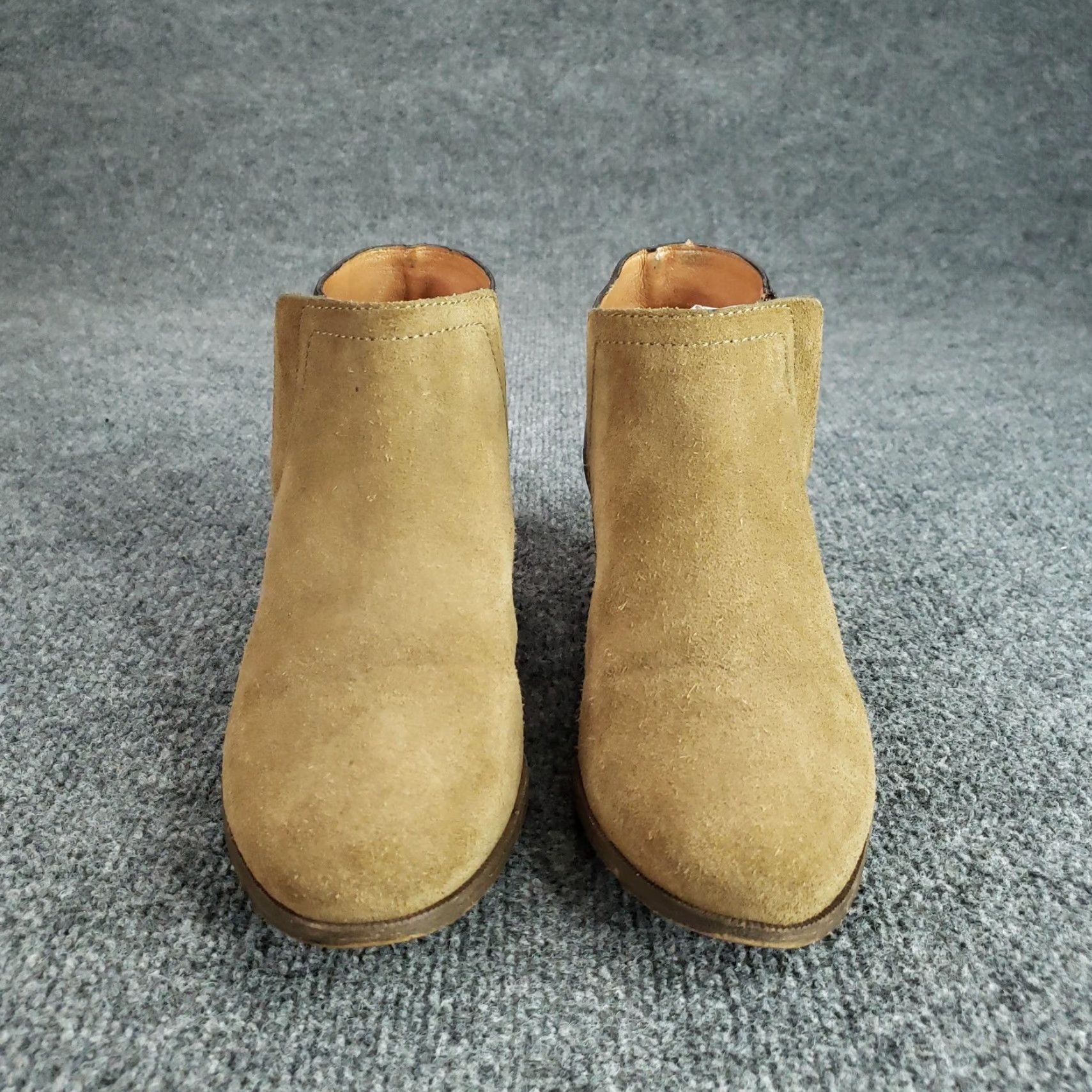 Madewell Madewell Boots Womens 7.5 Tan Brown Suede Leather Ankle Booties Block Heel Size US 7.5 / IT 37.5 - 2 Thumbnail
