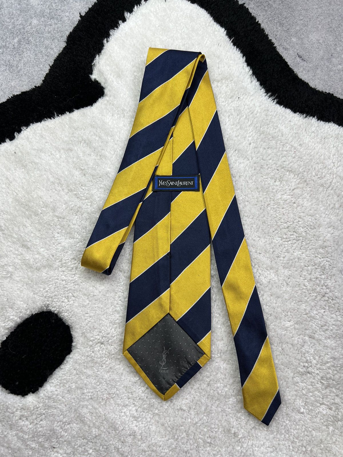 Yves Saint Laurent Vintage YSL Yves Saint Laurent Silk Geometric Luxury Tie Size ONE SIZE - 7 Thumbnail