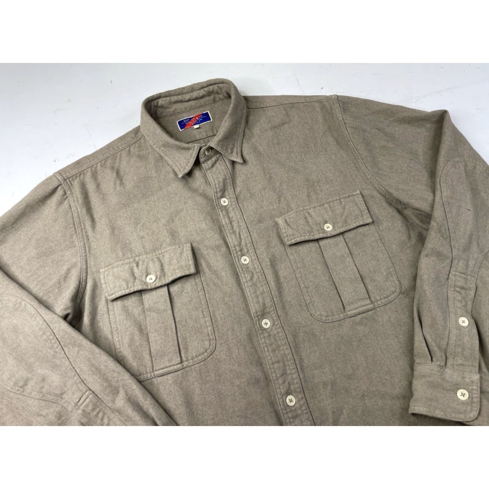 CO Best Made Co Cotton Heavy Long Sleeve Button Shirt Work Utility Beige Mens XXL Size US XXL / EU 58 / 5 - 2 Thumbnail