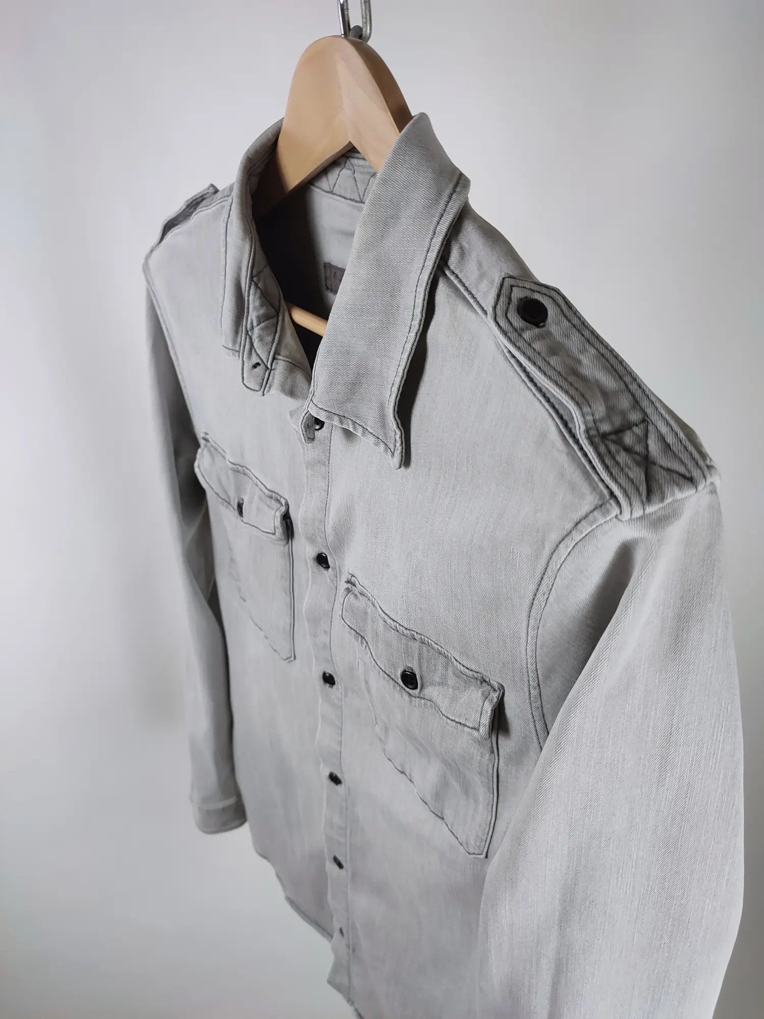 Allsaints Allsaints Monte grey button shirt Size US L / EU 52-54 / 3 - 2 Thumbnail