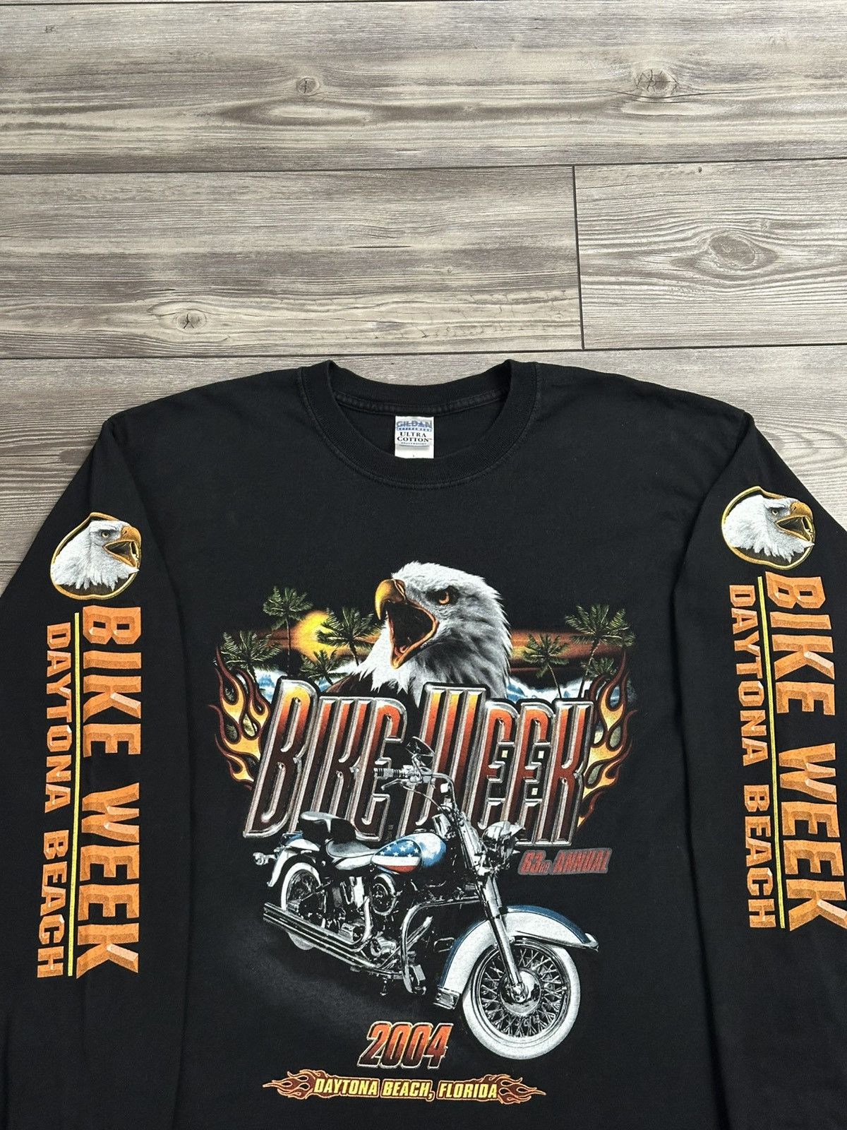 Harley Davidson Crazy Vintage Y2K Daytona Beach Bike Week Longsleeve Size US L / EU 52-54 / 3 - 3 Thumbnail