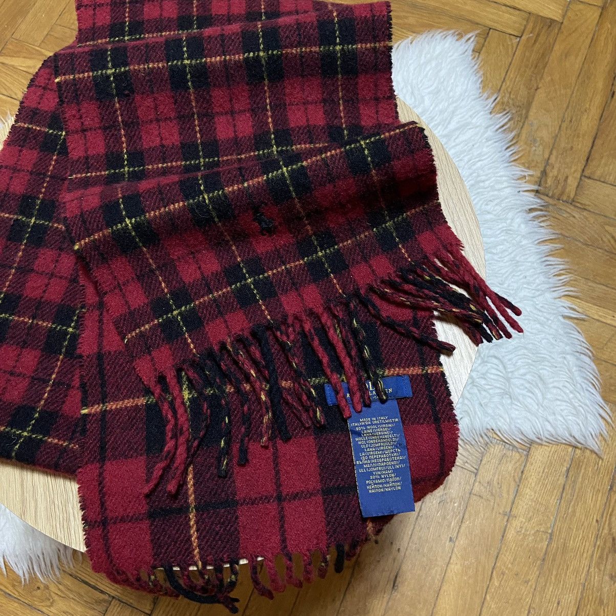 Polo Ralph Lauren 📌 Vintage Polo Ralph Lauren Virgin Wool Scarf Neckwear Size ONE SIZE - 8 Thumbnail