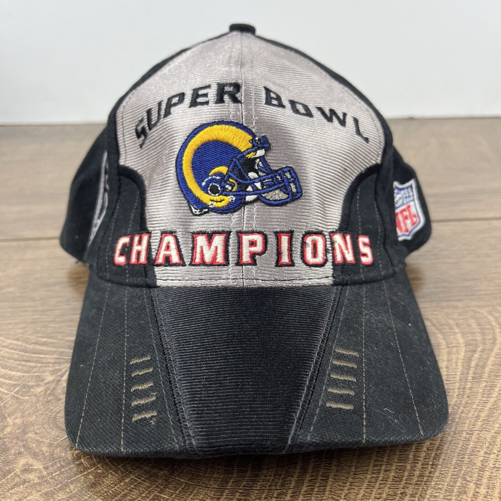 Other Vintage St. Louis Rams Hat Black Super Bowl Hat Adjustable H Size ONE SIZE - 3 Thumbnail
