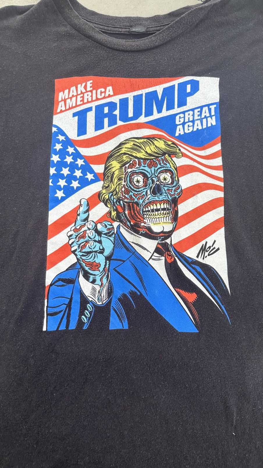 Donald Trump × Vintage DONALD TRUMP SKULL TEE Size US XL / EU 56 / 4 - 2 Thumbnail