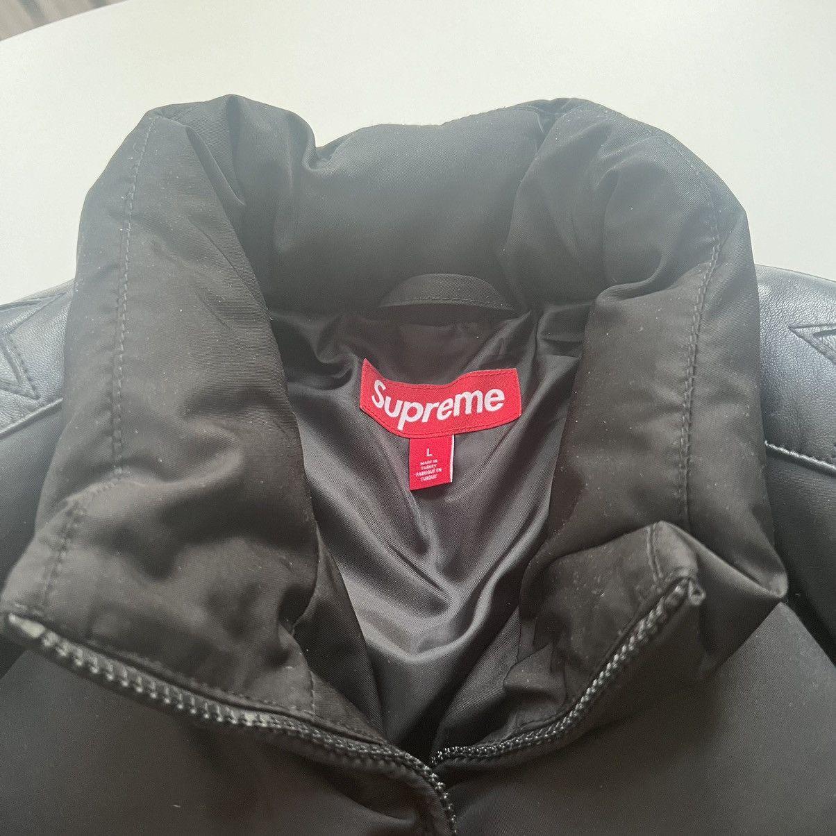 Supreme Supreme Star Sleeve Down Puffer Jacket L black leather Size US L / EU 52-54 / 3 - 2 Thumbnail
