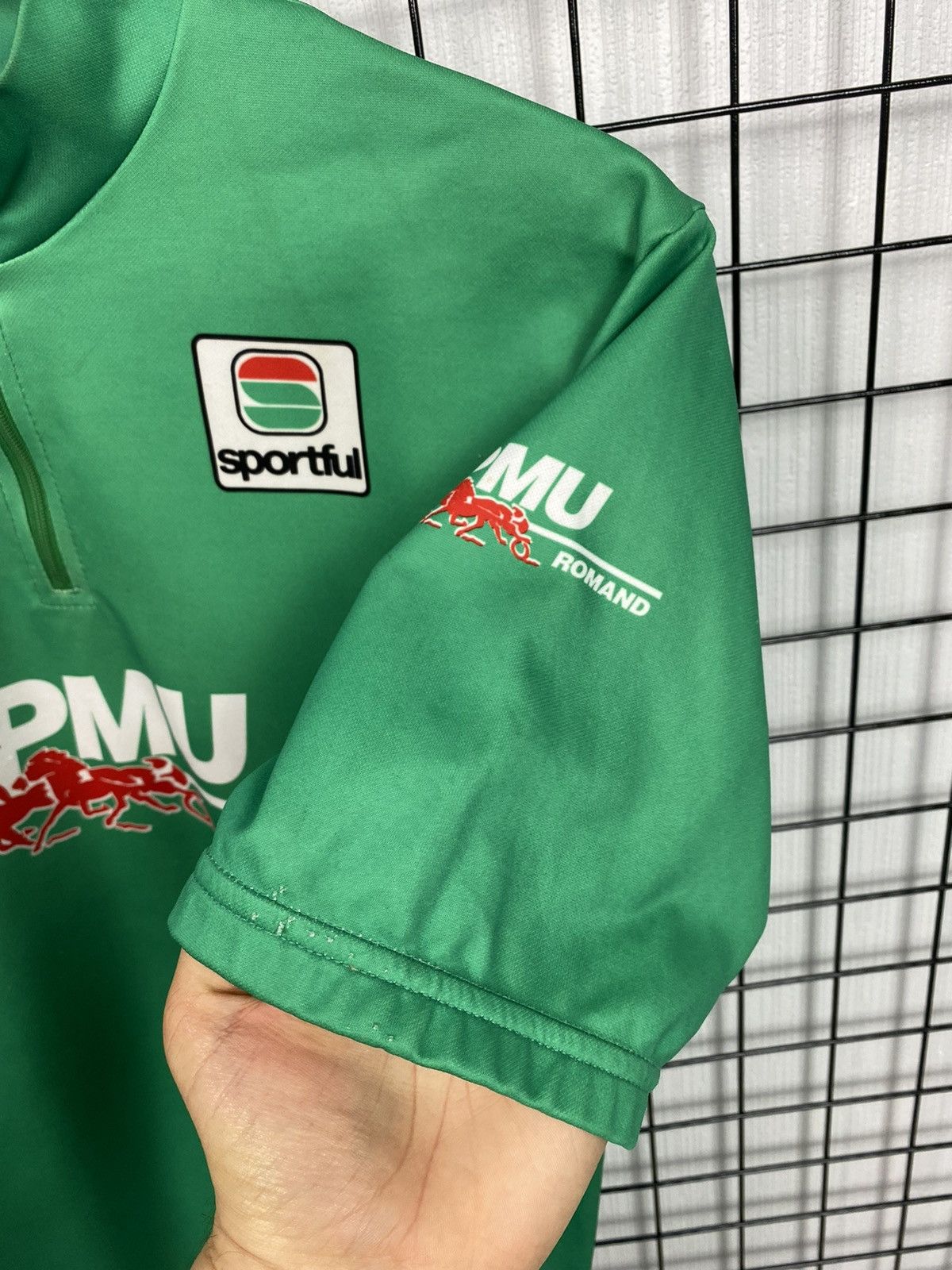 Other Rare Vintage PMU Romand Sportful Cycling Jersey Men L green Size US L / EU 52-54 / 3 - 11 Thumbnail
