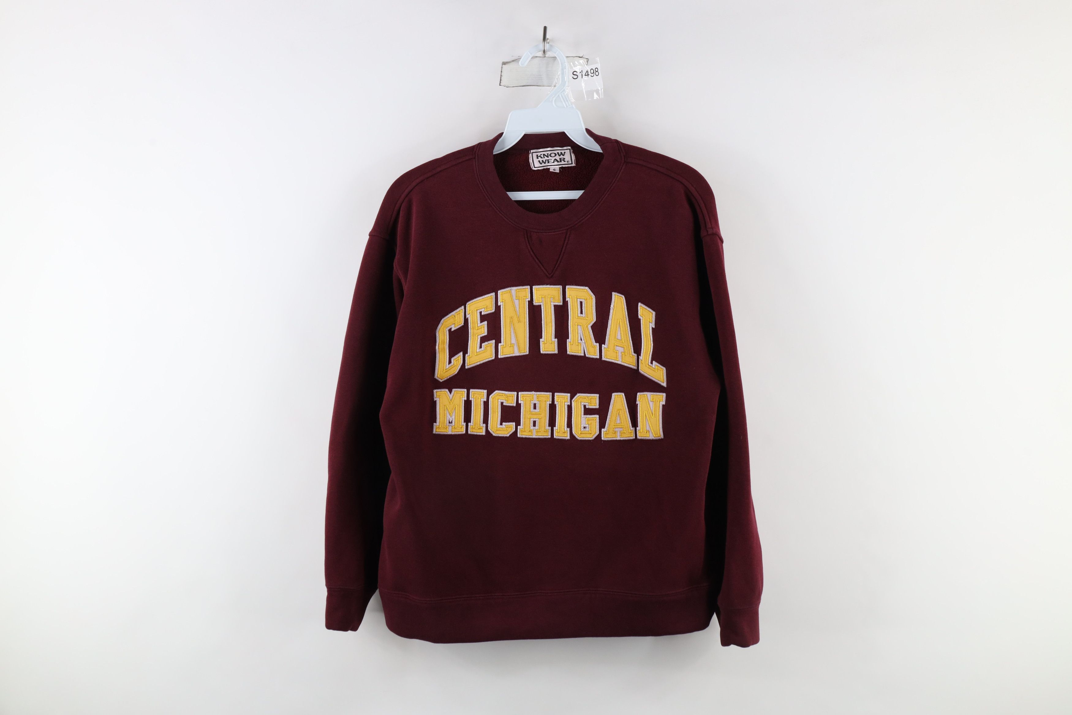 Vintage Vintage 90s Spell Out Central Michigan University Sweatshirt Size S / US 4 / IT 40 - 1 Thumbnail