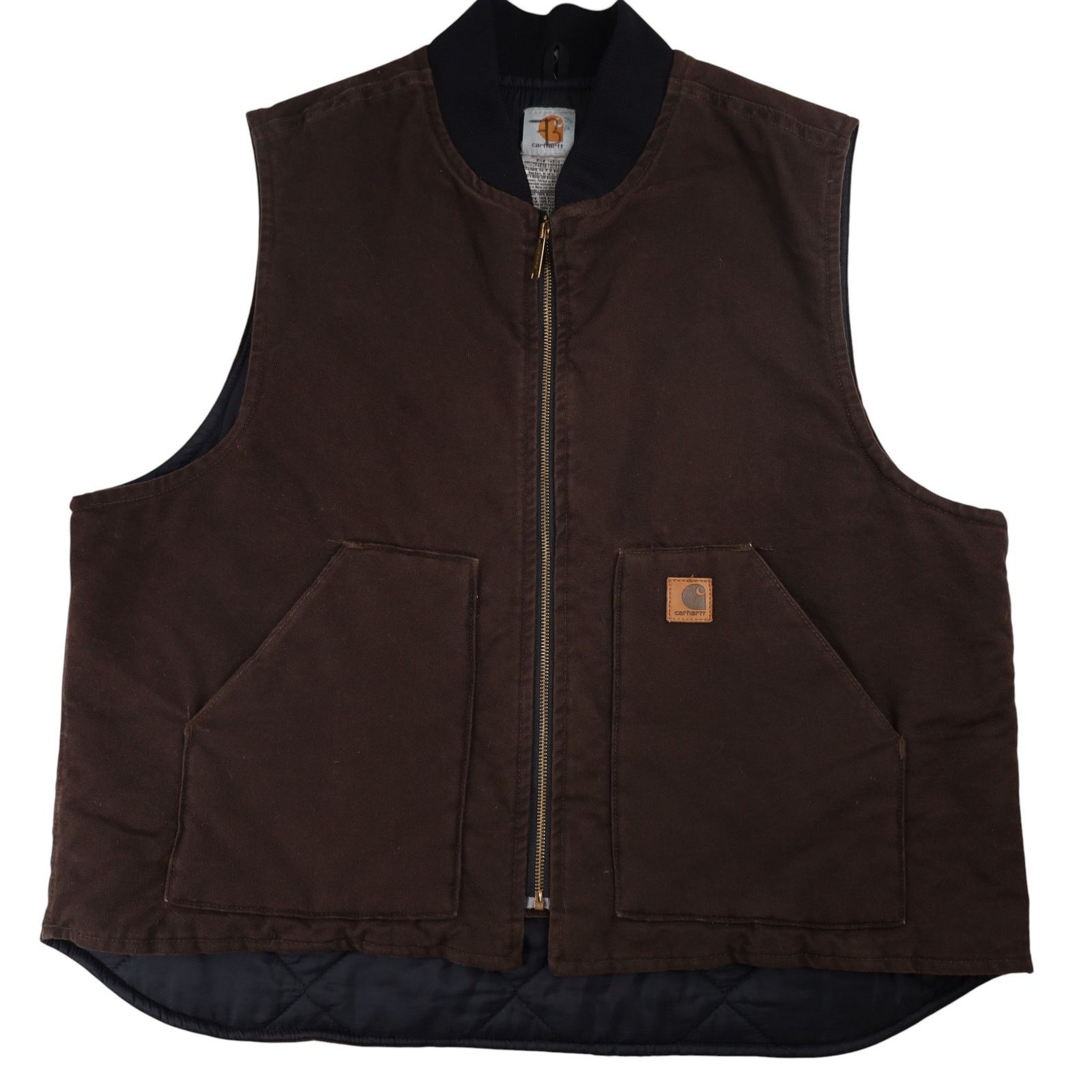 Carhartt Carhartt V02 DKB Quilted Canvas Work Vest Size US XXL / EU 58 / 5 - 1 Thumbnail
