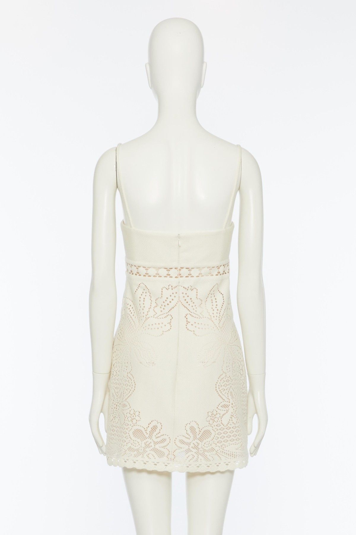 Valentino o1s1wg110525 Jardin Midi Dress in White Size M / US 6-8 / IT 42-44 - 3 Thumbnail