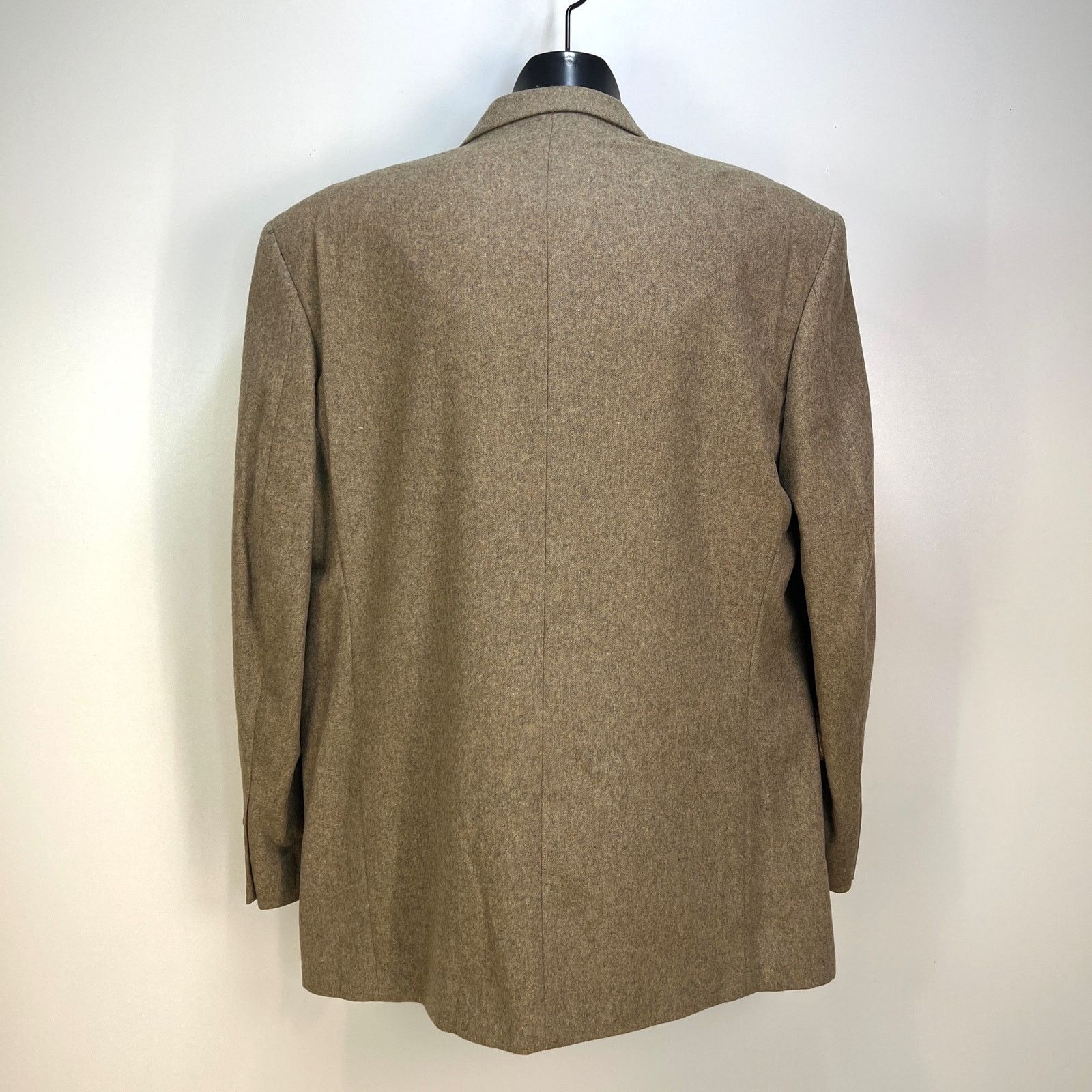 Oscar De La Renta Oscar De La Renta Wool Cashmere Blazer Tan Neutral Academia Size 44R - 8 Thumbnail