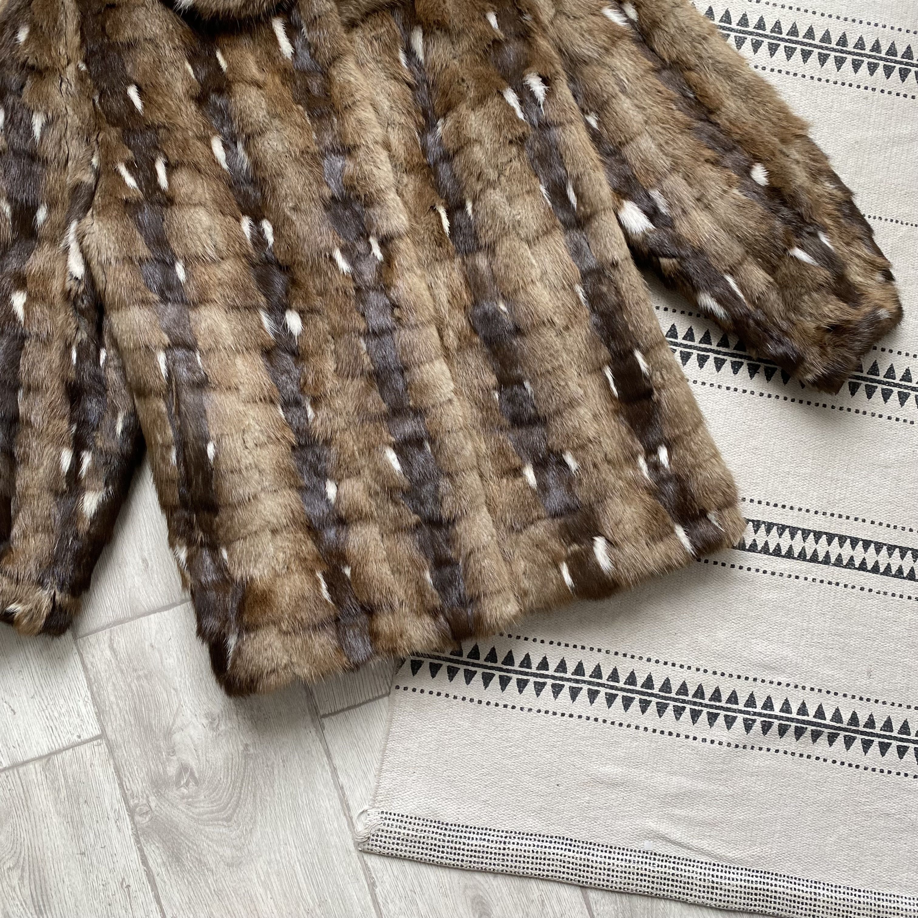 Genuine Leather Vintage 80-90s Oldmoney Real fur coat jacket Luxury Size M / US 6-8 / IT 42-44 - 11 Thumbnail