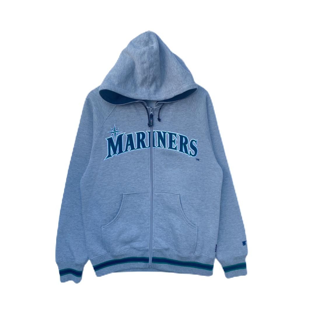 VINTAGE SEATTLE MARINERS HOODIE LARGE PULLOVER MLB