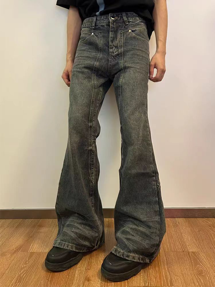 Designer × Jean × Vintage Street Vintage Rock Y2K Micro Flare Jeans Size US 28 / EU 44 - 1 Thumbnail