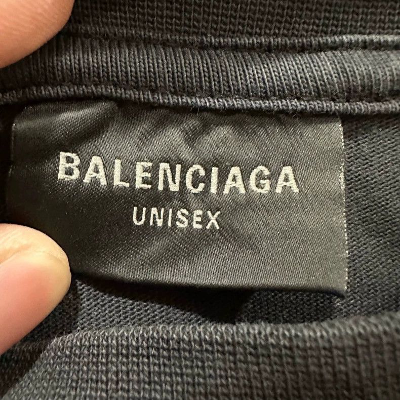 Balenciaga Balenciaga Sanskrit Black Gray Distressed Short Sleeve (Si Size US XS / EU 42 / 0 - 5 Thumbnail