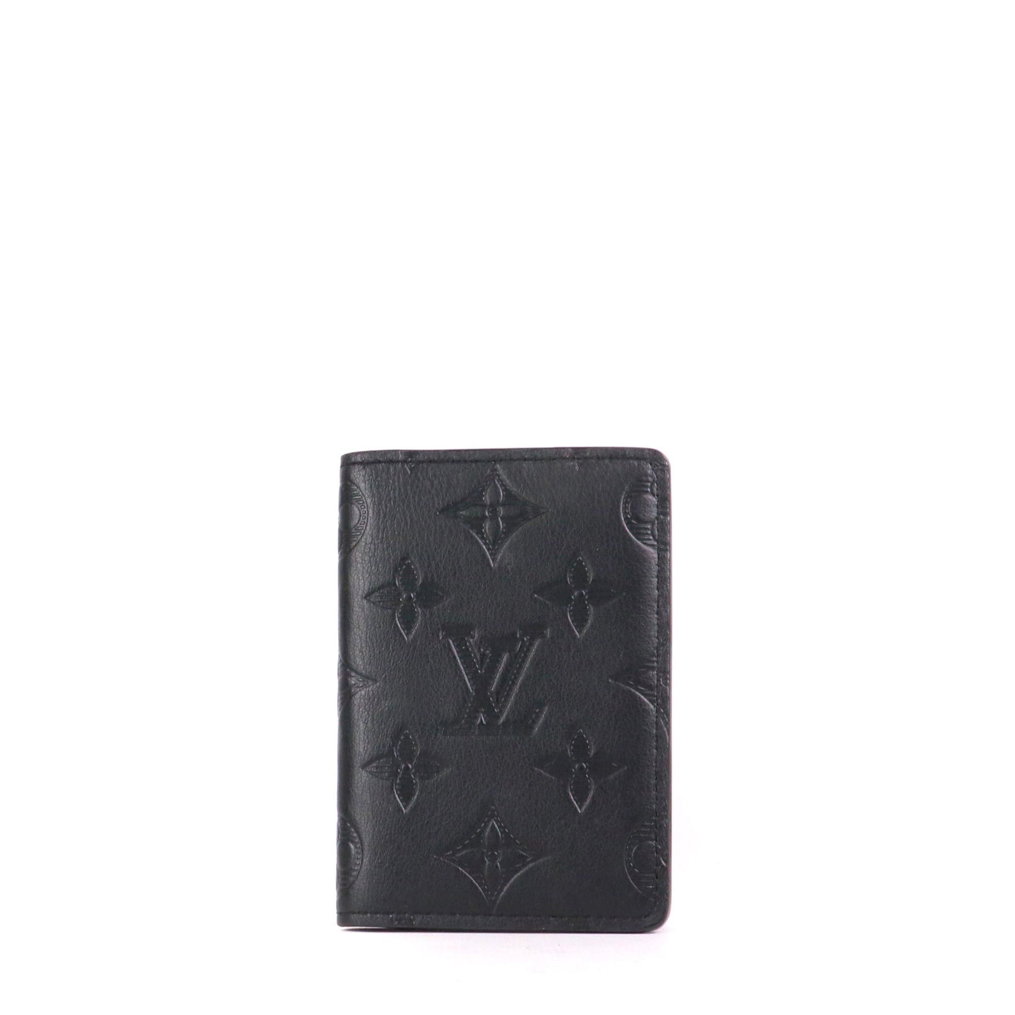 Louis Vuitton LOUIS VUITTON - Louis Vuitton Organizer Card Holder in black embossed leather Size ONE SIZE - 1 Thumbnail