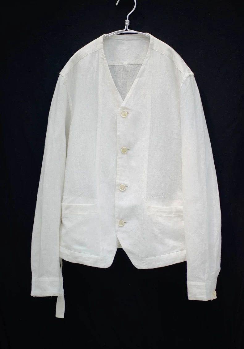 Issey Miyake Issey Miyake size:2 White linen coat Size M / US 6-8 / IT 42-44 - 2 Thumbnail