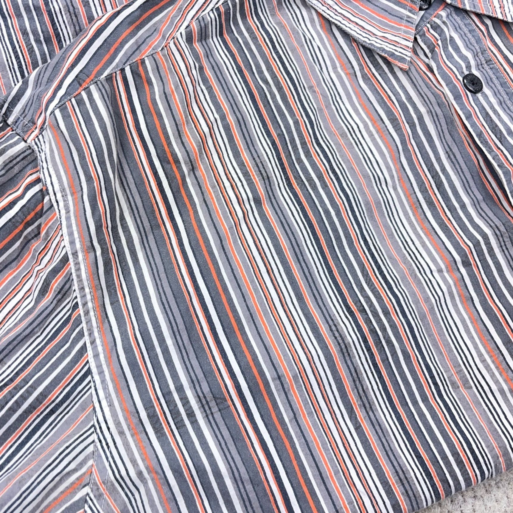 Harley Davidson Harley-Davidson Shirt Men XL Button-Up Striped Winged Skull Tencil Print AOP Y2K Size US XL / EU 56 / 4 - 5 Thumbnail