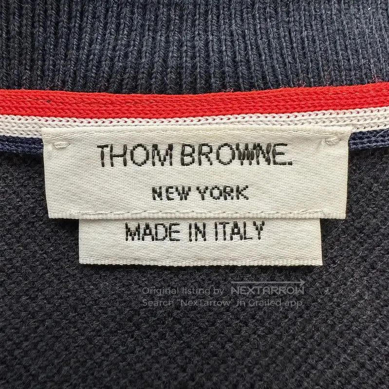 Thom Browne Thom Browne Navy Wool Men's T-Shirt . Size US S / EU 44-46 / 1 - 7 Thumbnail