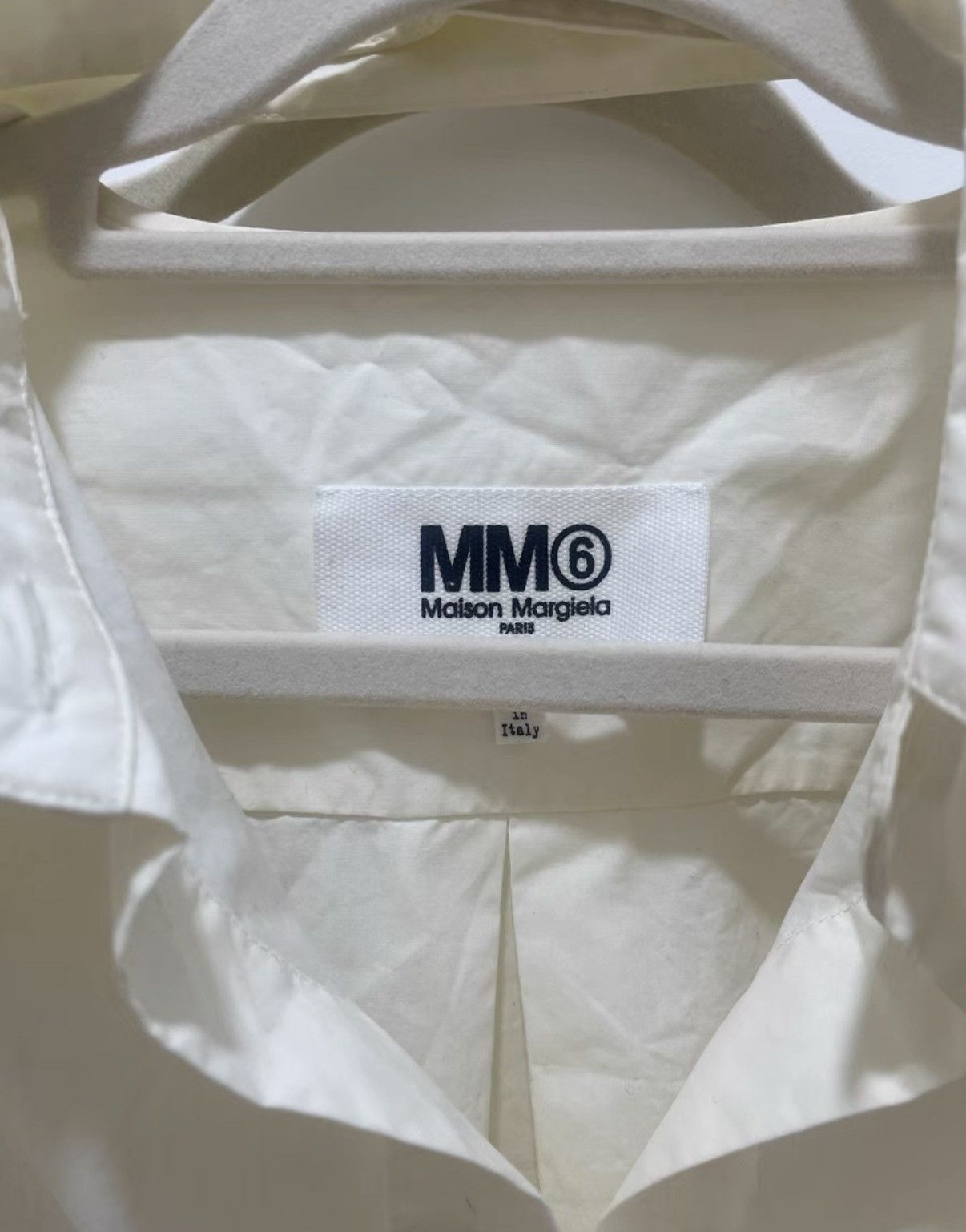 MM6 MM6 Maison Margiela Cut-Out Neckline Hybrid Shirt Size XS / US 0-2 / IT 36-38 - 2 Thumbnail