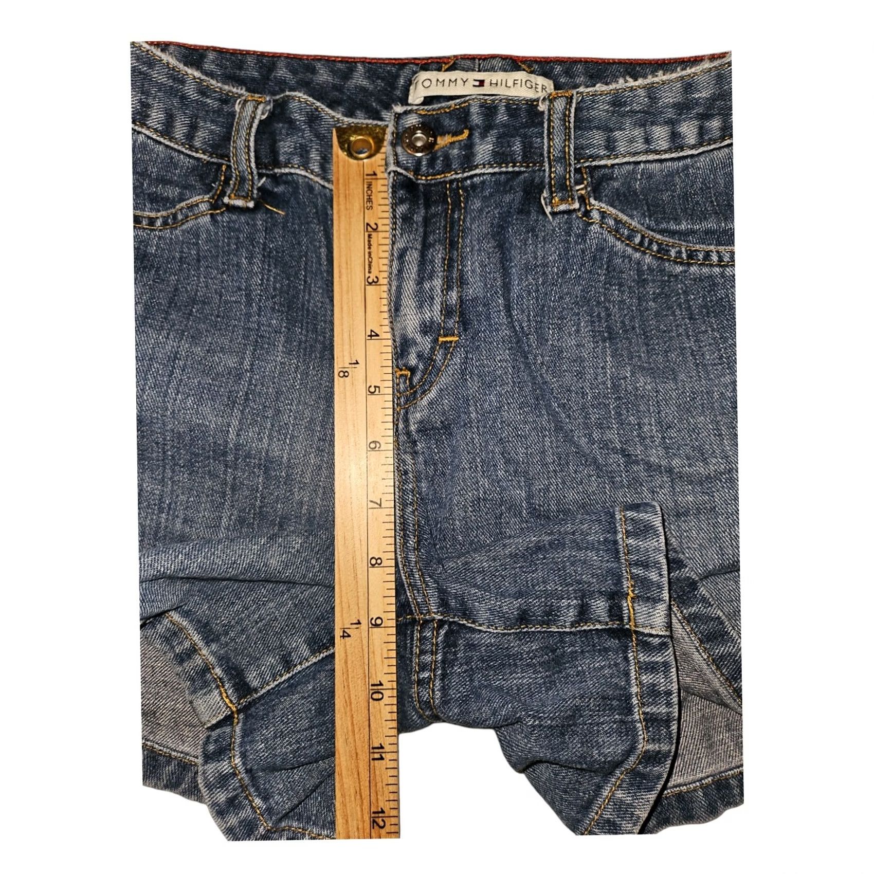 Tommy Hilfiger VINTAGE Tommy Hilfiger Womens Boyfriend Shorts Denim 6 Blue Embroidered Logo Preppy American Classic Size 28" / US 6 / IT 42 - 6 Thumbnail
