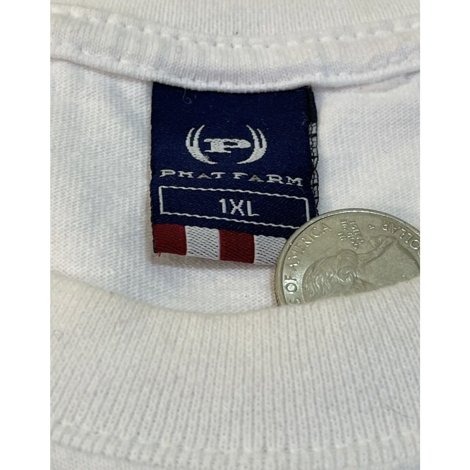Phat Farm VINTAGE PHAT FARM T-Shirt Men XL Crew Neck Short Sleeve White Logo 90s NYC Official Urban Gear Size US XL / EU 56 / 4 - 2 Thumbnail