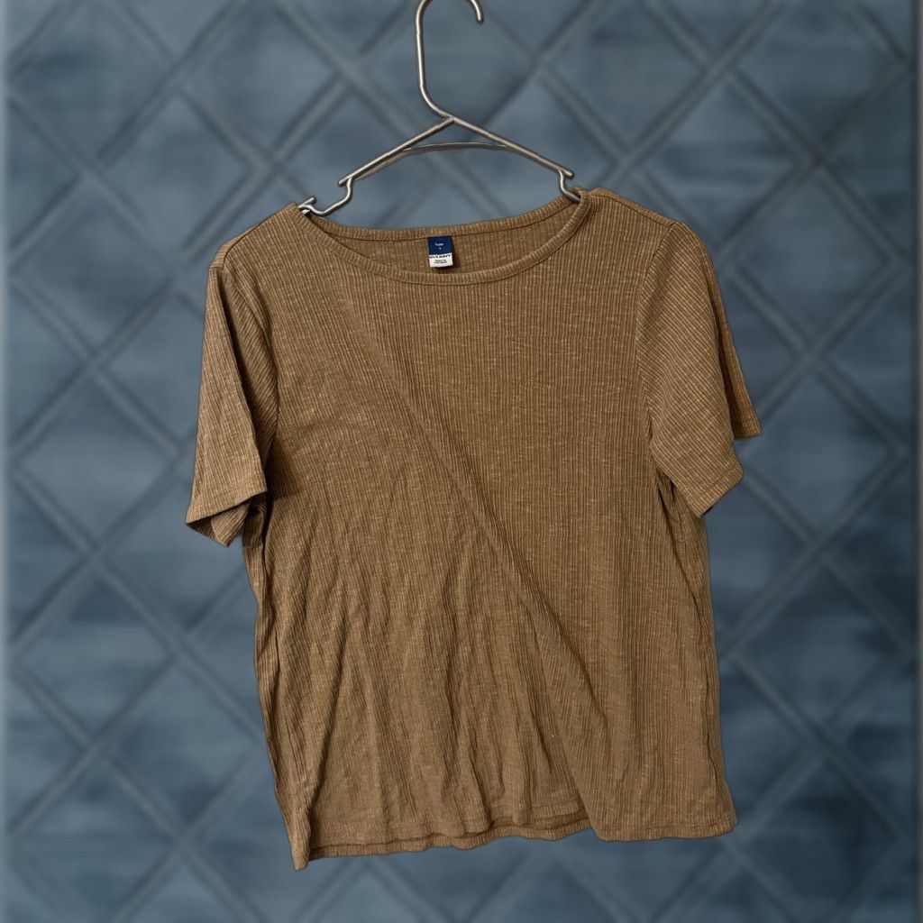 Old Navy Old Navy Luxe Short Sleeve T shirt Round Neck Brown Size S Womens Shirt Size S / US 4 / IT 40 - 1 Thumbnail